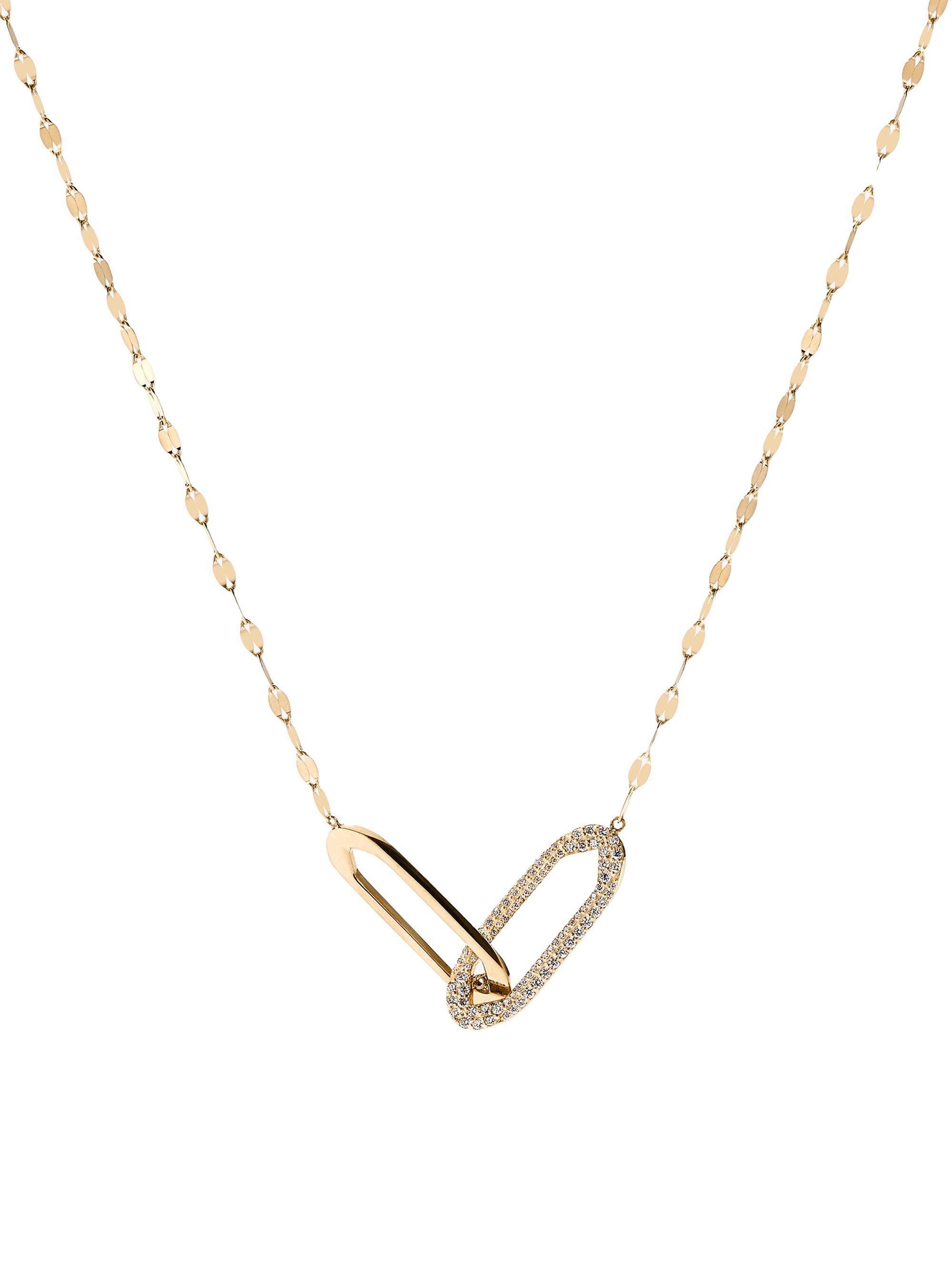 Lana Women's Flawless 14K Yellow Gold & 0.4884 TCW Diamond Oblong-Link Necklace - Yellow Gold