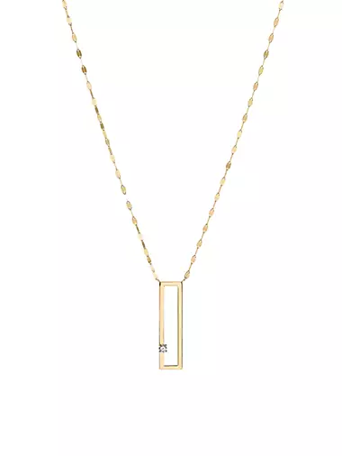 14K Yellow Gold & 0.11 TCW Diamond Pendant Necklace