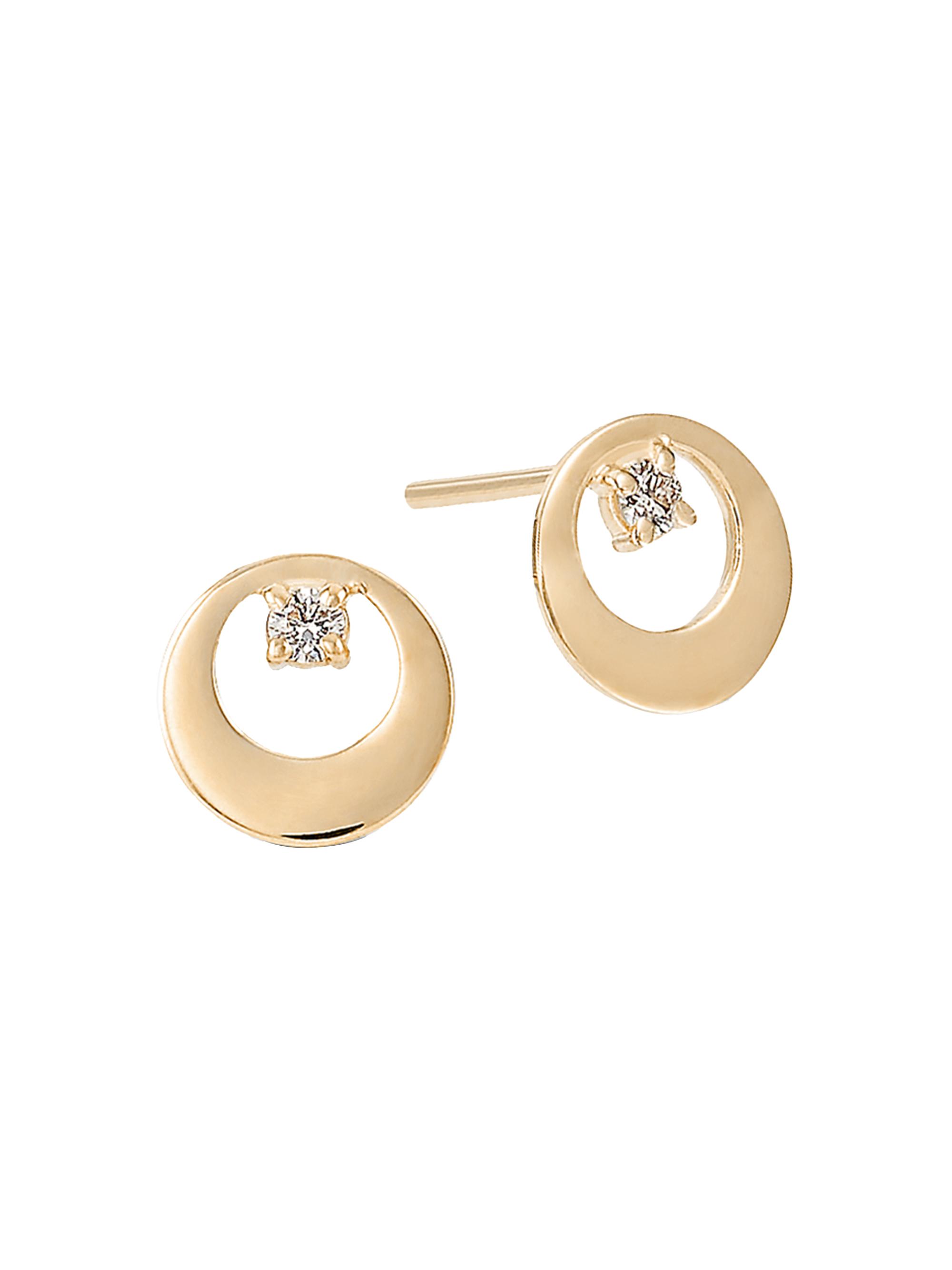 Lana Women's Bond Mini 14K Yellow Gold & 0.07 TCW Diamond Studs - Yellow Gold
