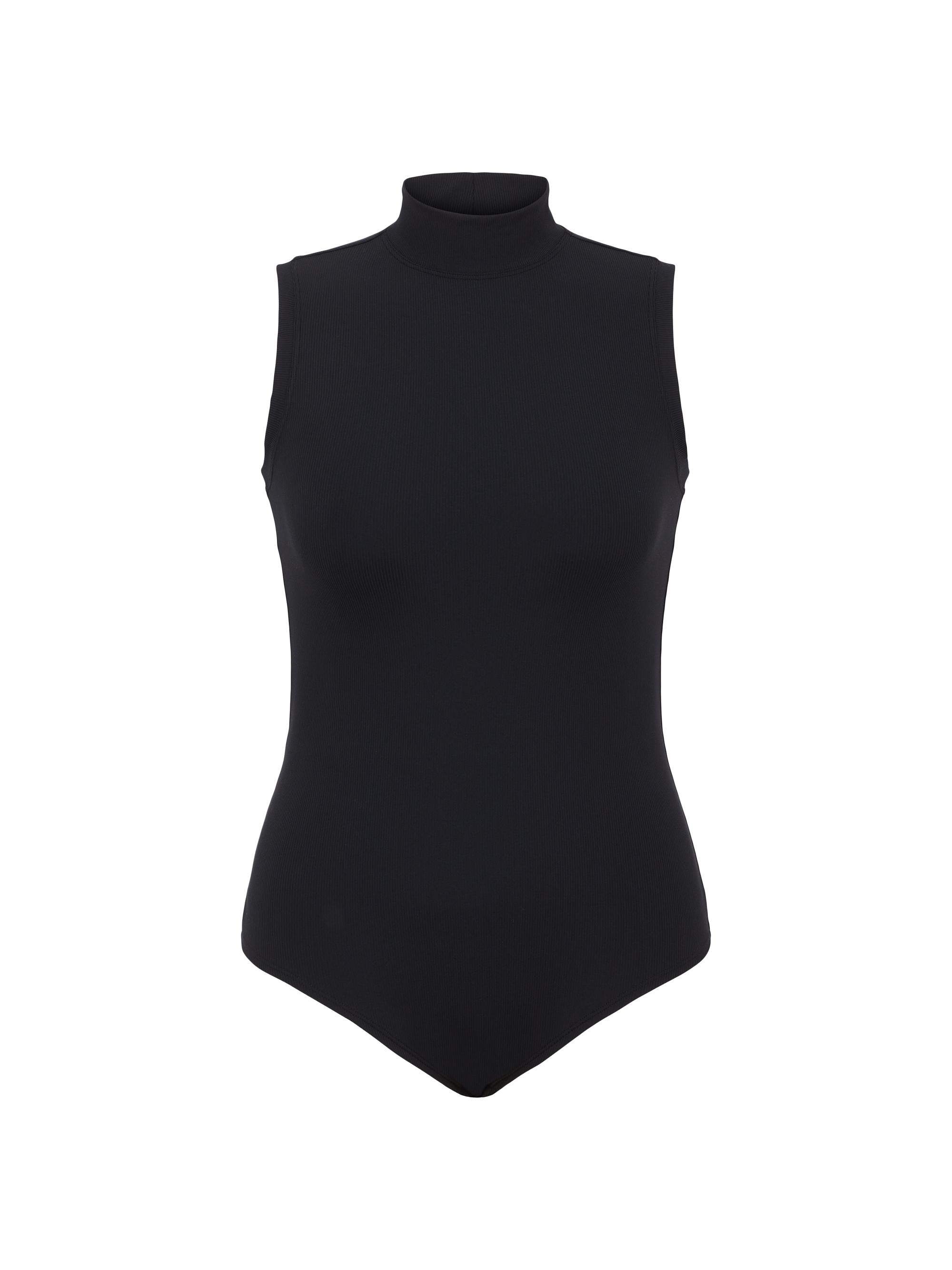Spanx Women's Mock Turtleneck Bodysuit - Cassic Black