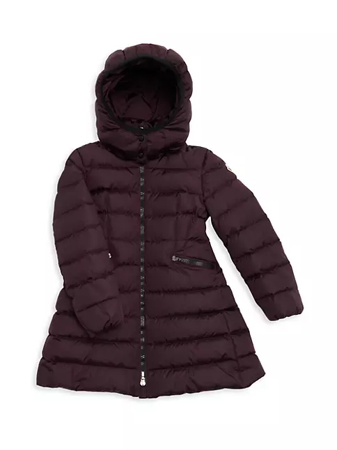 Shop Moncler Little Girl's & Girl's Charpal Hooded Puffer Jacket