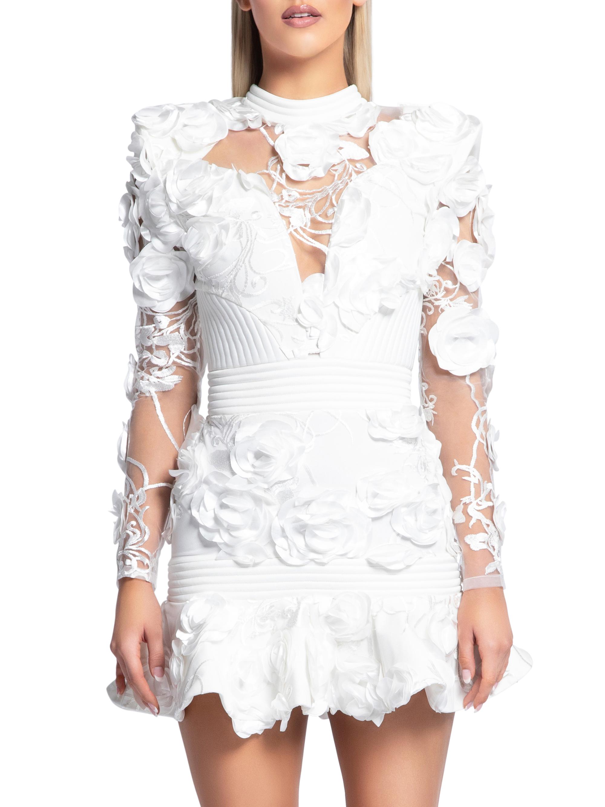 chinese dress ladies Charlize Floating Flower Voile Dress  Miguelina