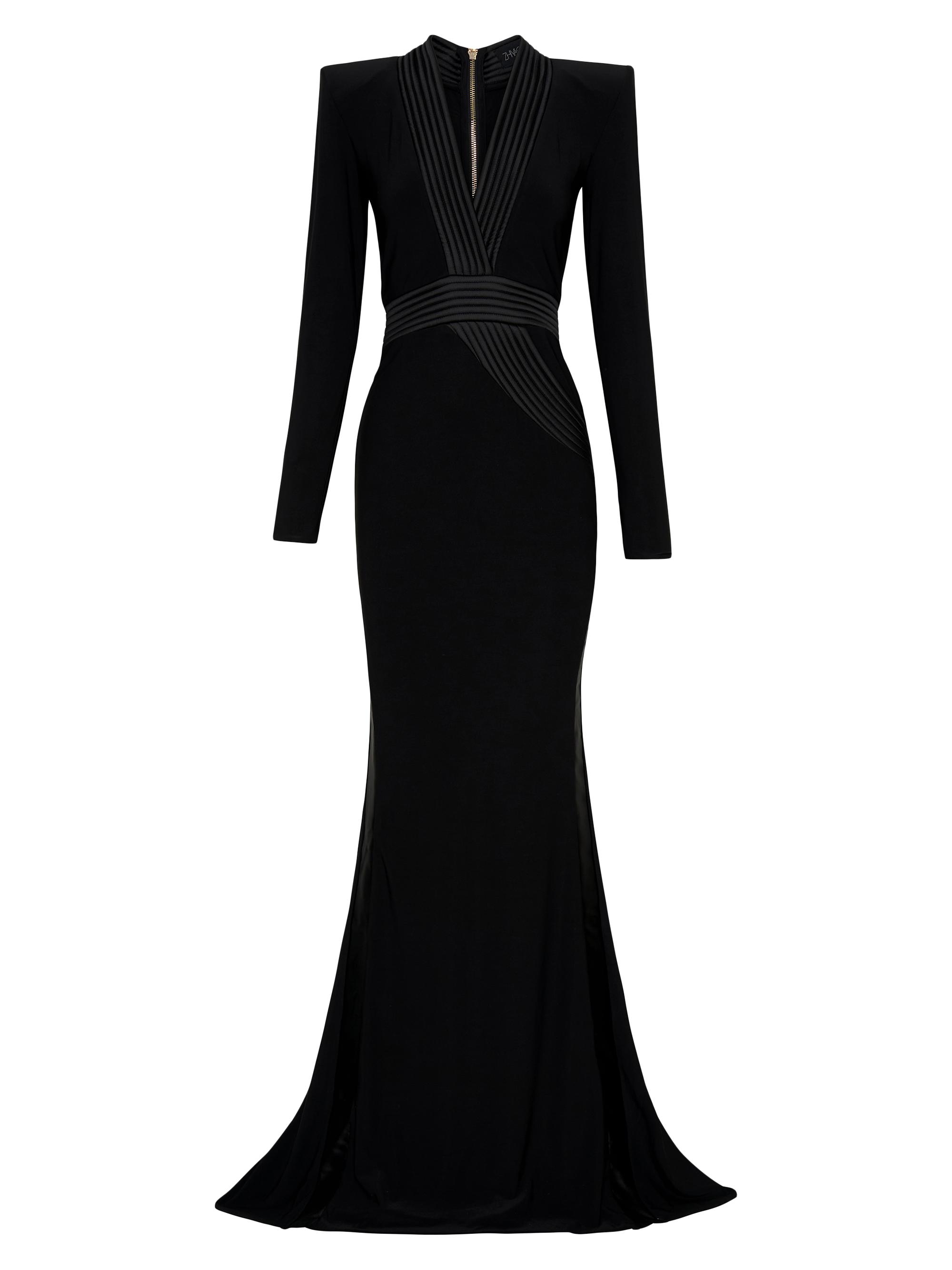 knee length dresses for ladies 1990s Jean Paul Gaultier Eye of Horus Striped Jersey Dress