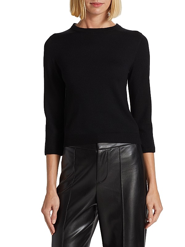 Shop Alice + Olivia Justina Combination Wool Sweater | Saks Shop Alice + Olivia Justina Combination Wool Sweater | Saks