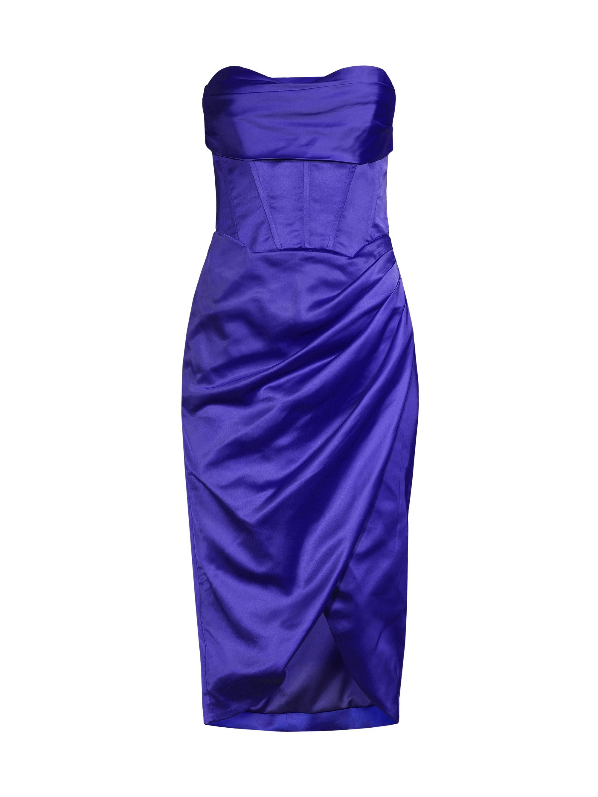 Bardot Women's Jamila Satin Corset Dress - Cobalt