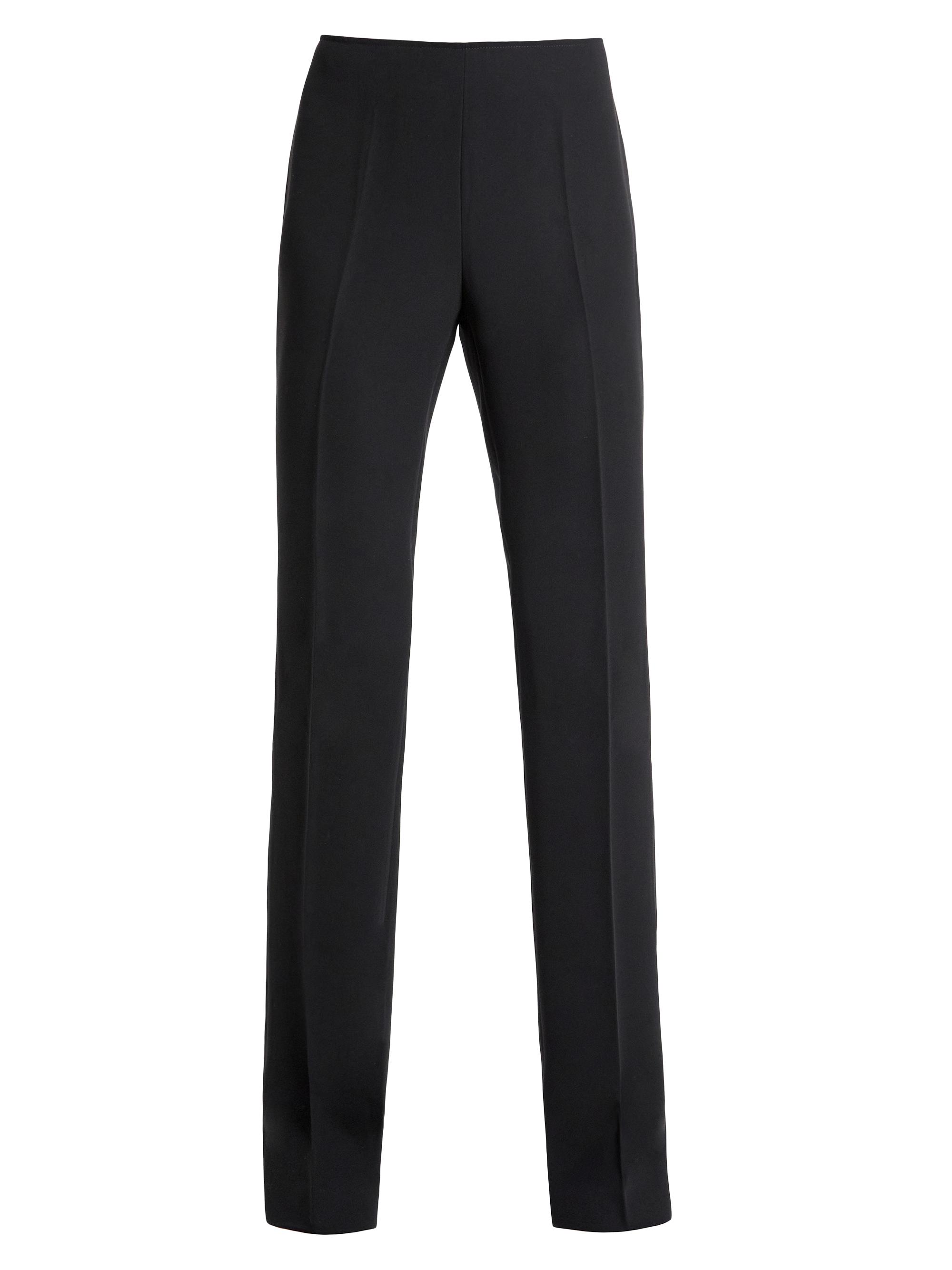 Santorelli Women's Lia Pleated Straight-Leg Trousers - Black
