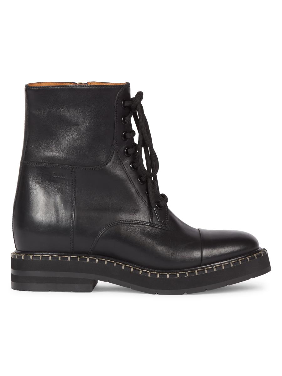 ショートブーツ・ブーティ SEE BY CHLOE black lace-up ankle boots 11759074SJ_12_f.jpg