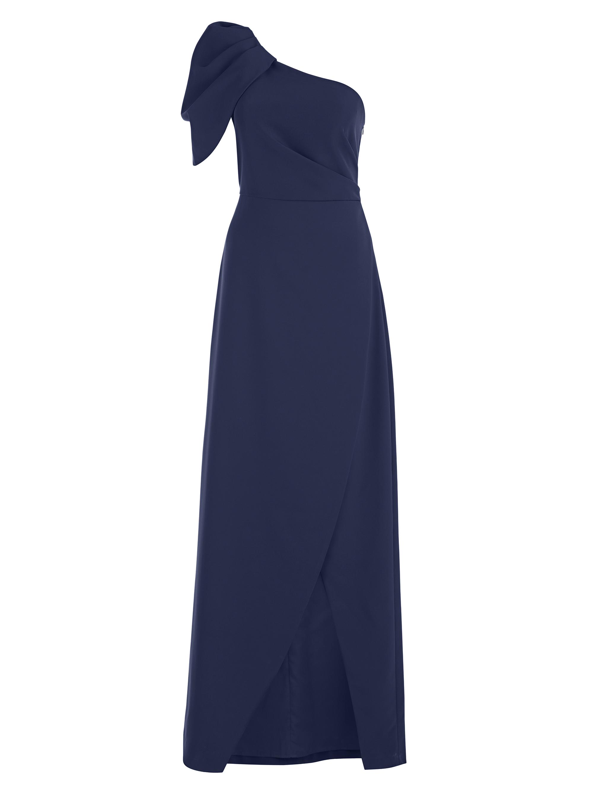 Kay Unger Women's Briana Draped One-Shoulder Gown - Dark Midnight