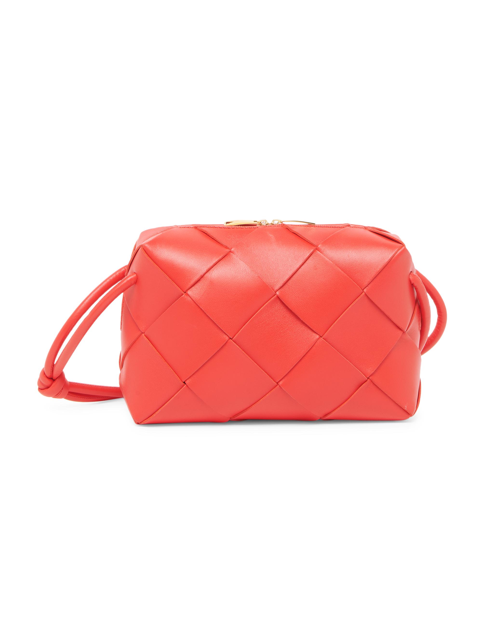 Bottega Veneta Women's  Cassette Intreccio Leather Camera Bag - Vernis