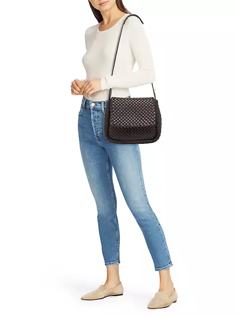 Cobble small padded intrecciato leather shoulder bag