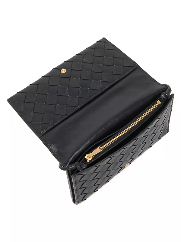  Bottega Veneta Leather Wallet 510643-V4651 Intrecciato  BA-510643-V4651-1000 Long Wallet, Black : Clothing, Shoes & Jewelry