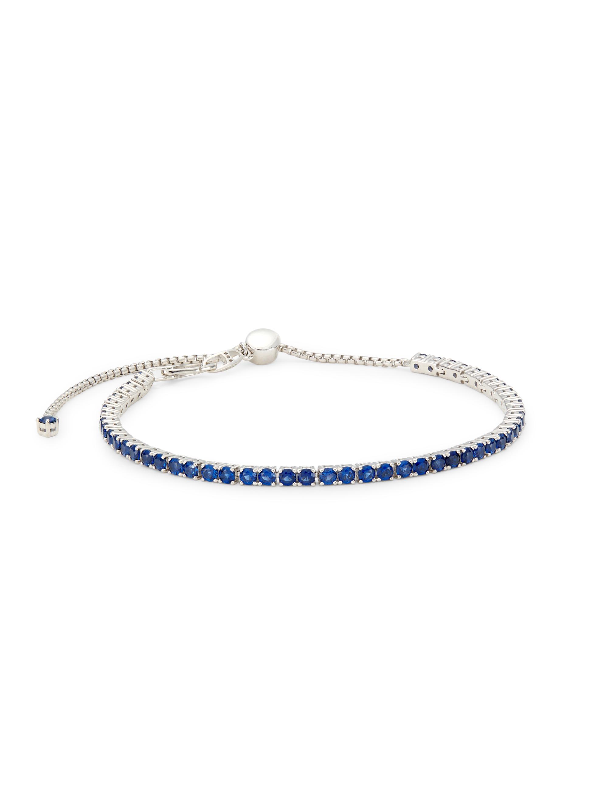 Adriana Orsini Women's Loveall Sterling Silver & Faux Sapphire Bracelet - Silver Sapphire