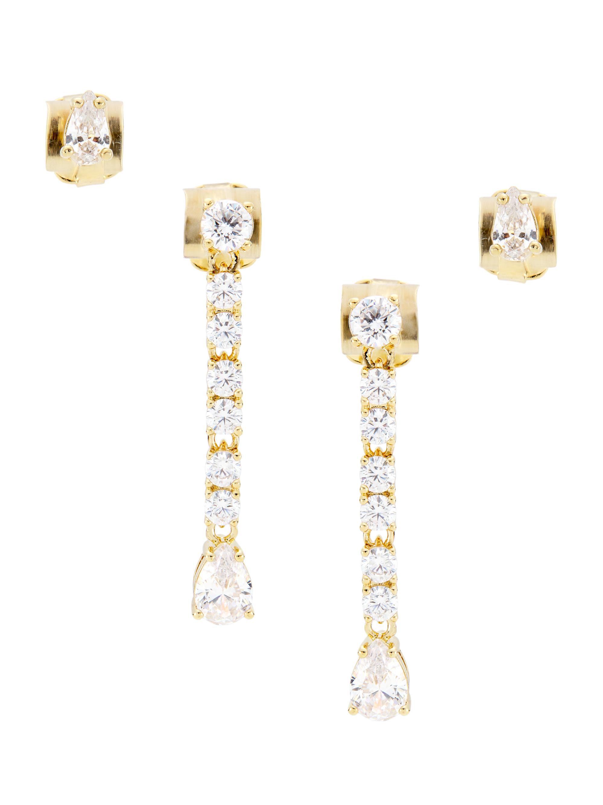 Adriana Orsini Women's Loveall 18K-Gold-Plated & Cubic Zirconia Earring Set - Gold