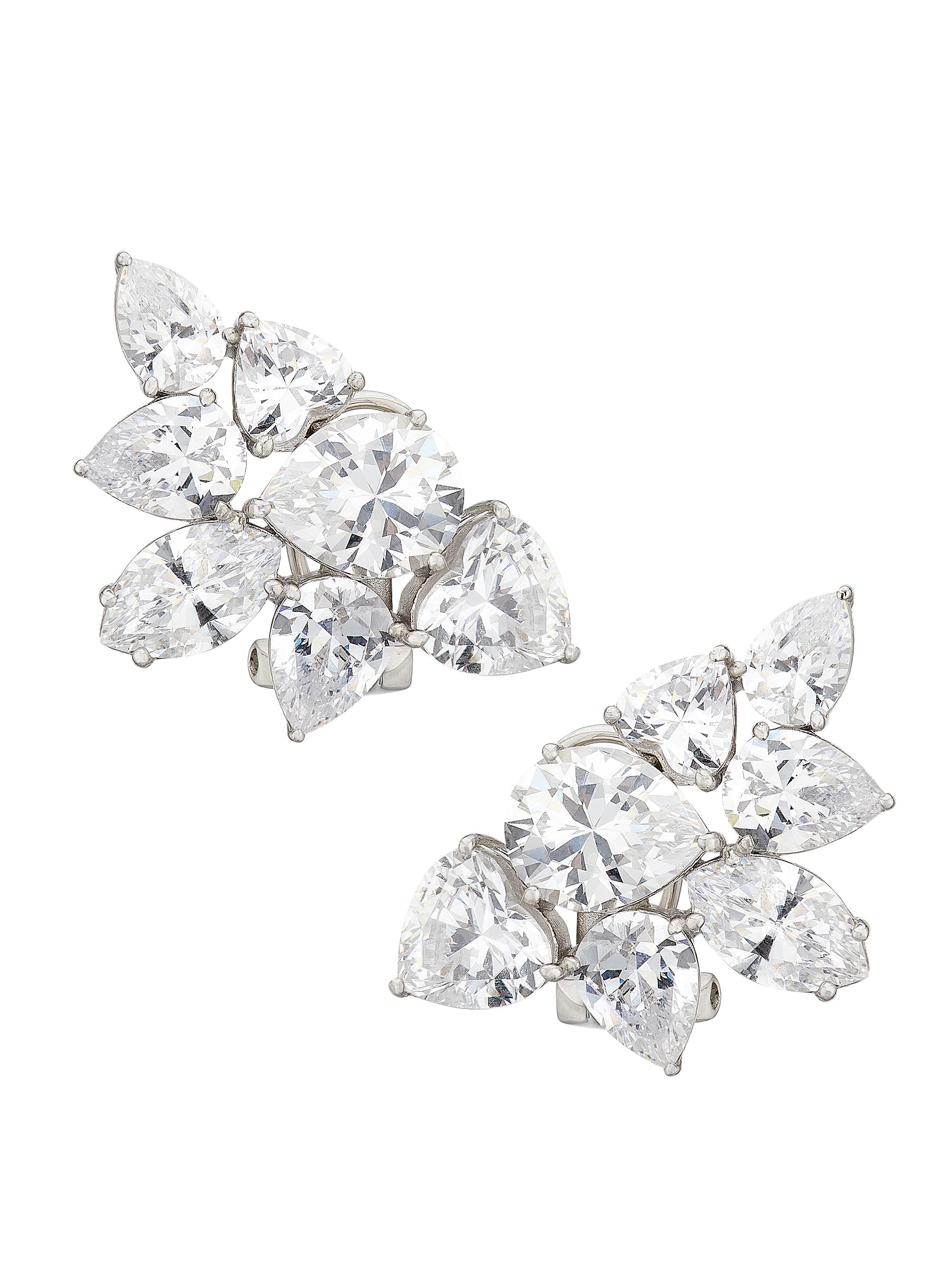 Adriana Orsini Women's Glitz Sterling Silver & Cubic Zirconia Cluster Earrings - Sterling Silver