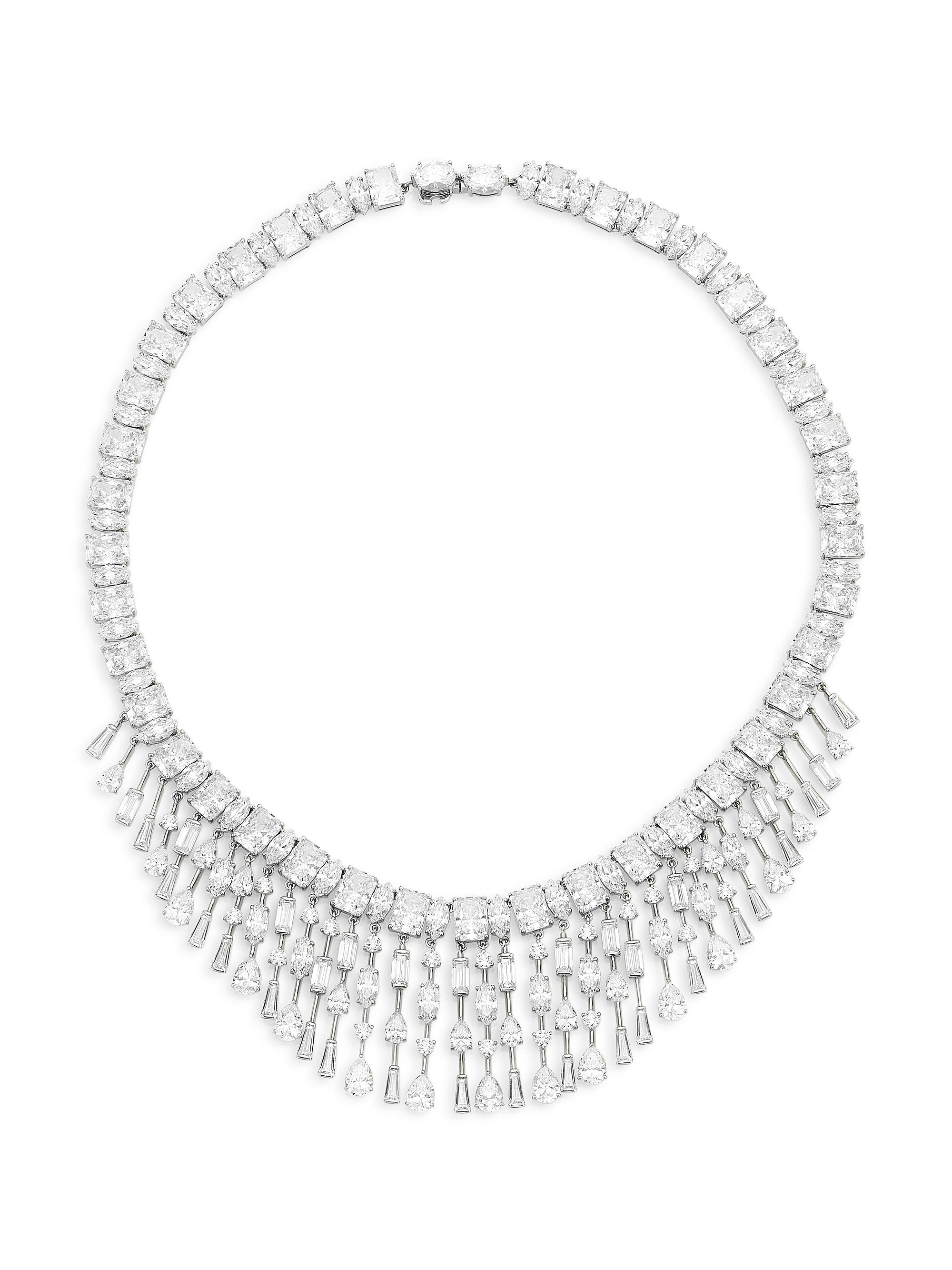 Adriana Orsini Women's Glitz Sterling Silver & Cubic Zirconia Drama Fan Bib Necklace - Sterling Silver