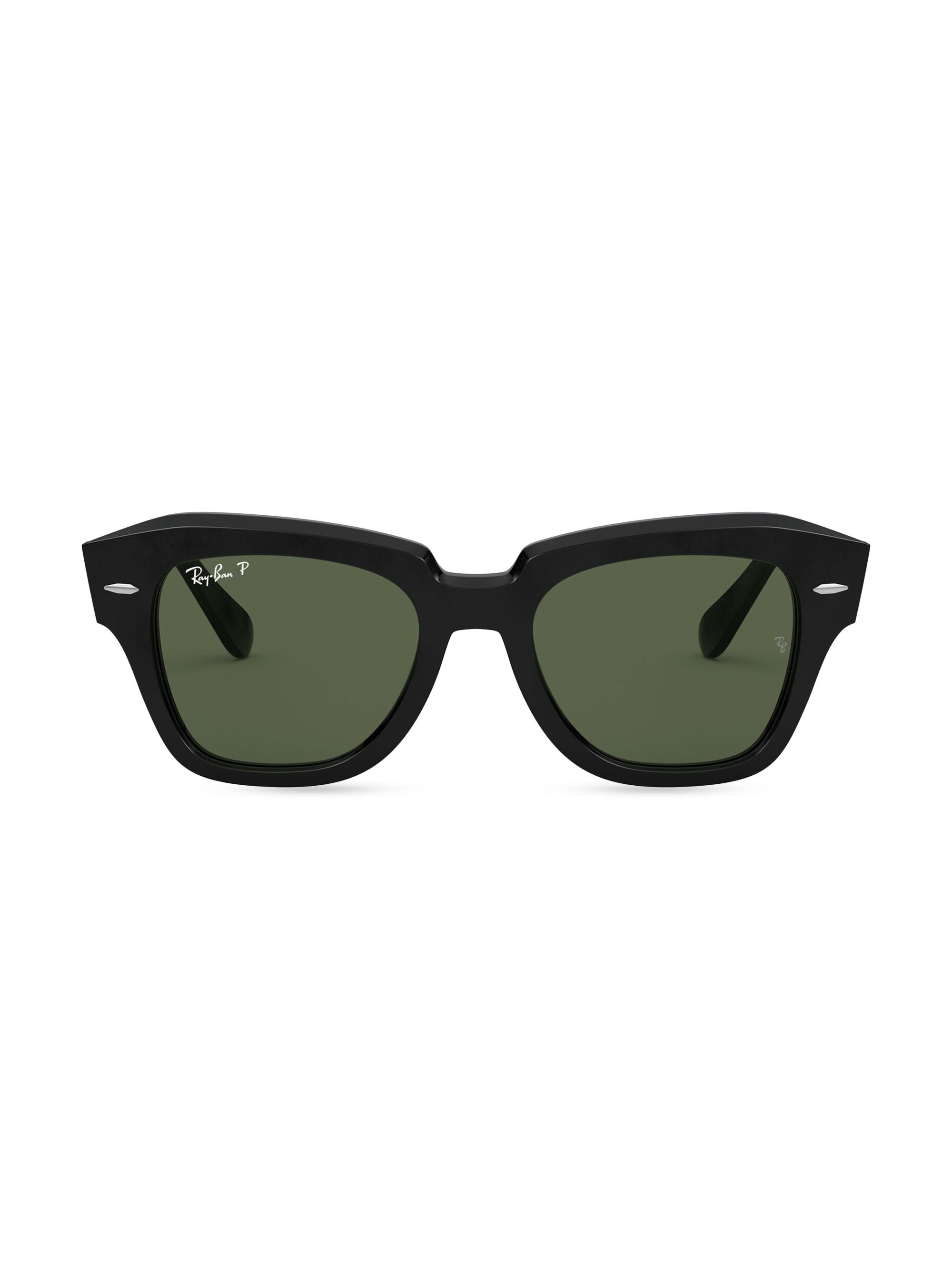 Ray-Ban Men's RB2186 State Street 52MM Square Sunglasses - Black