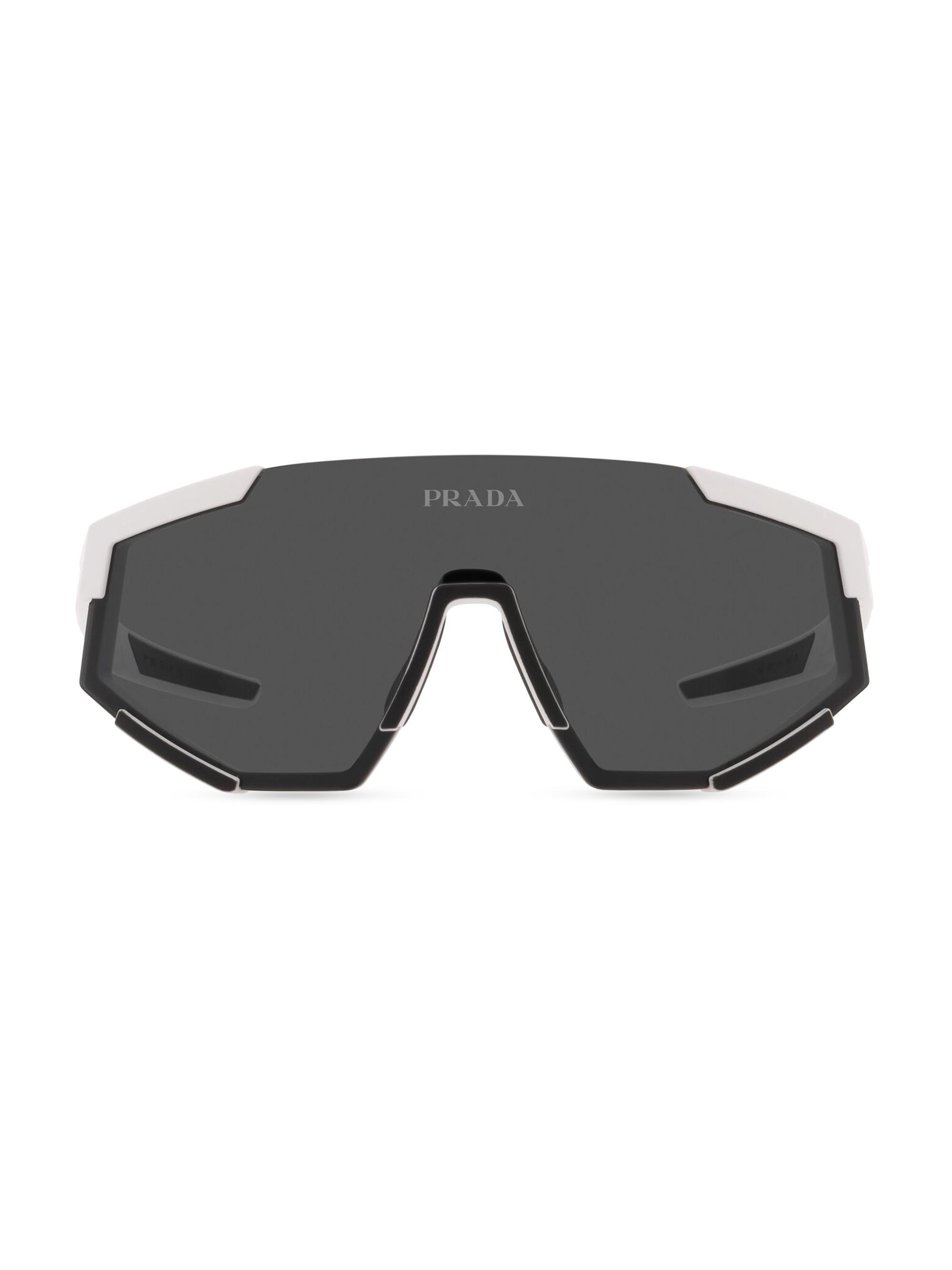 Prada Linea Rossa Men's 37MM Linea Rossa Structured Sunglasses - Rubber Black