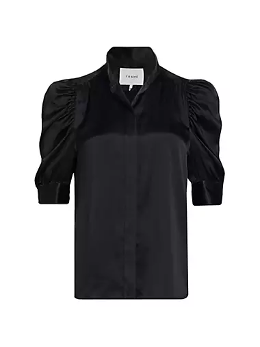 Gillian Ruched Silk Top