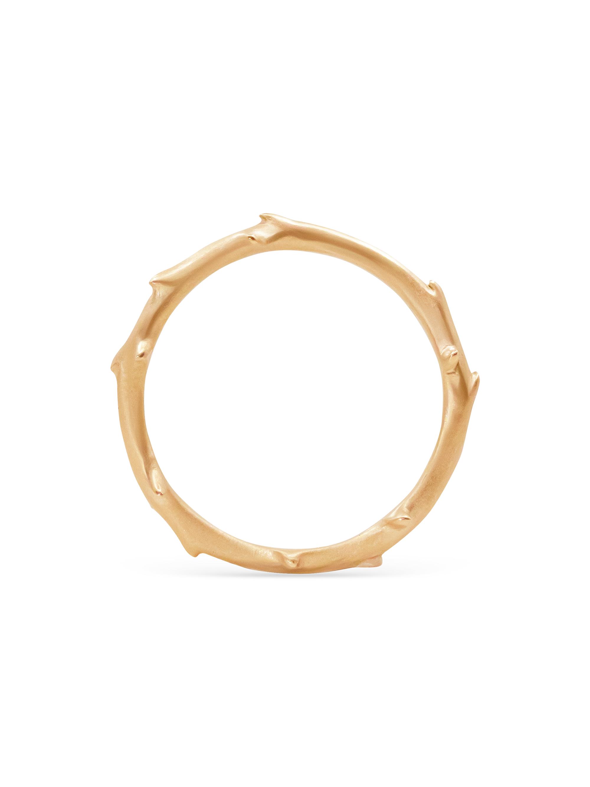 Bernard James Men's Unisex Spina 14K Yellow Gold Branch Ring - Gold