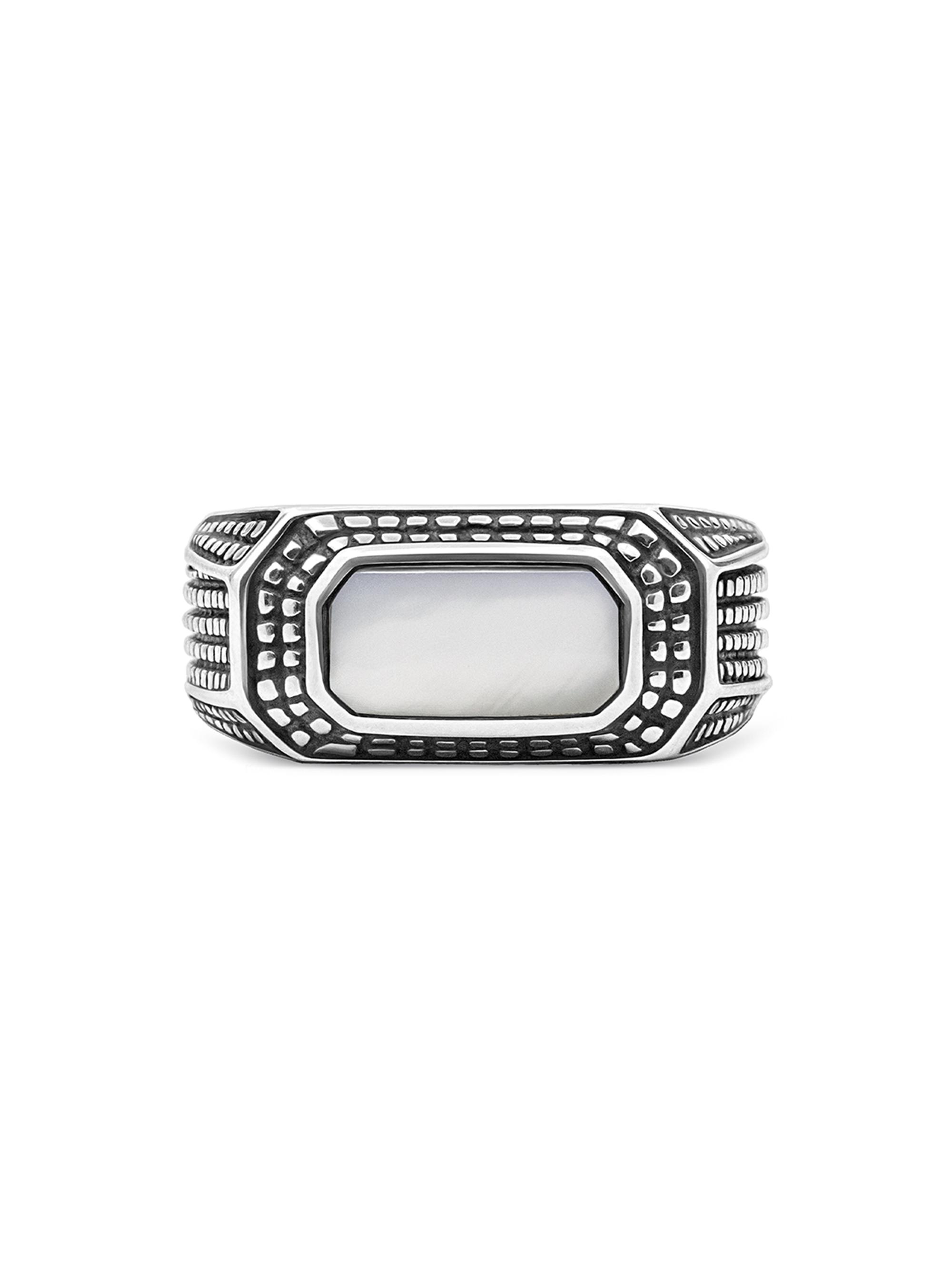Bernard James Men's Unisex Sterling Silver Originals Jimmy Mop Ring - Silver
