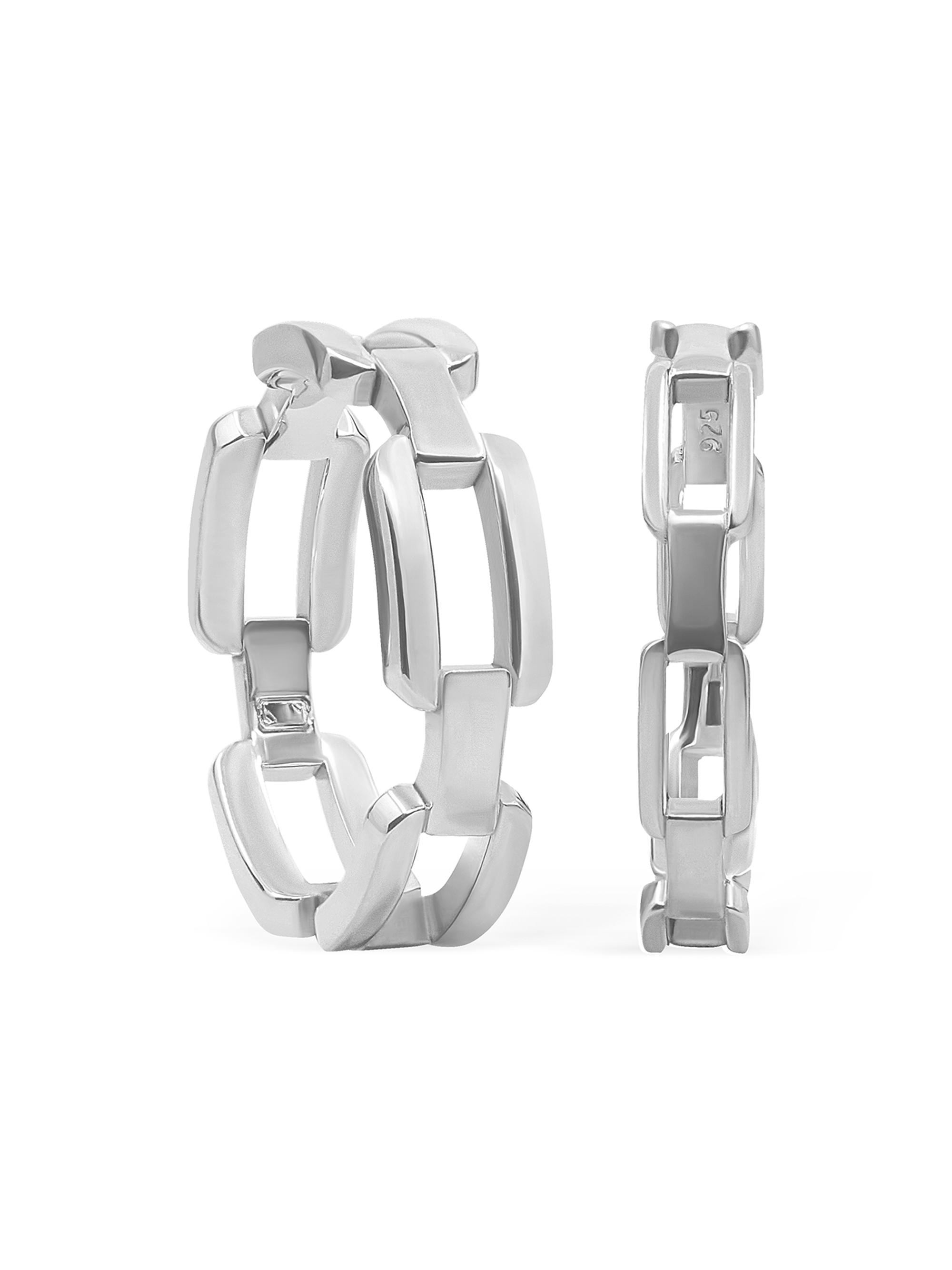Bernard James Men's Unisex Sterling Silver Originals Troy Ring Set - Silver