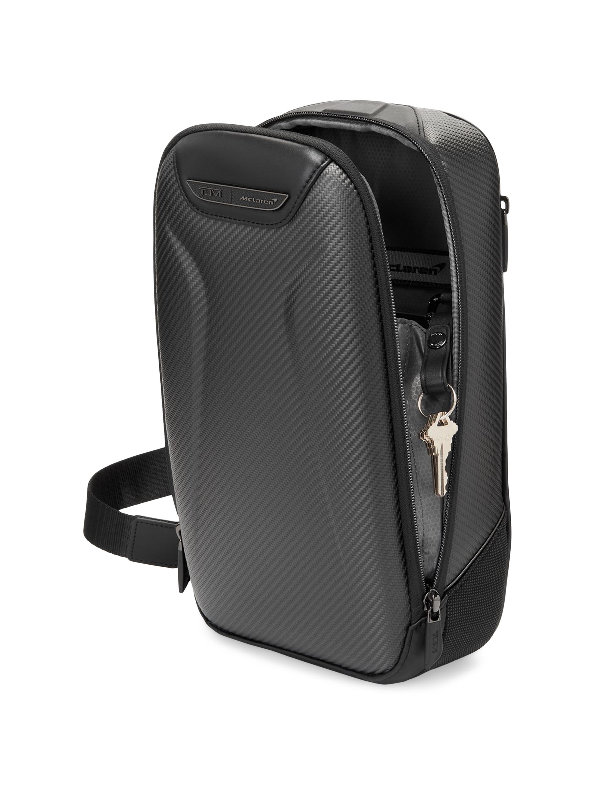 TUMI Torque Leather-Trimmed Sling Bag | Saks Fifth Avenue
