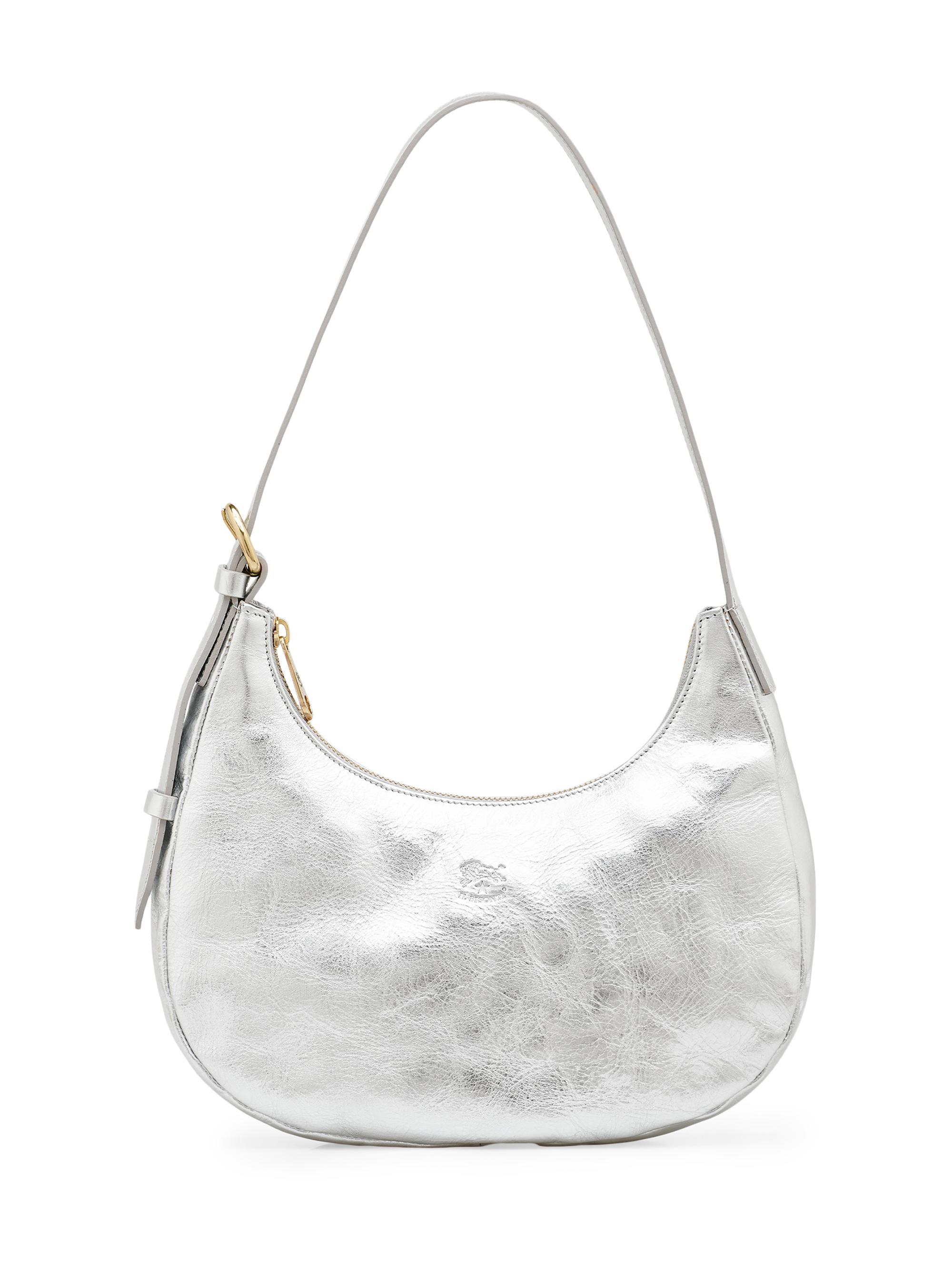 Il Bisonte Women's  Crescent Shoulder Bag - Silver
