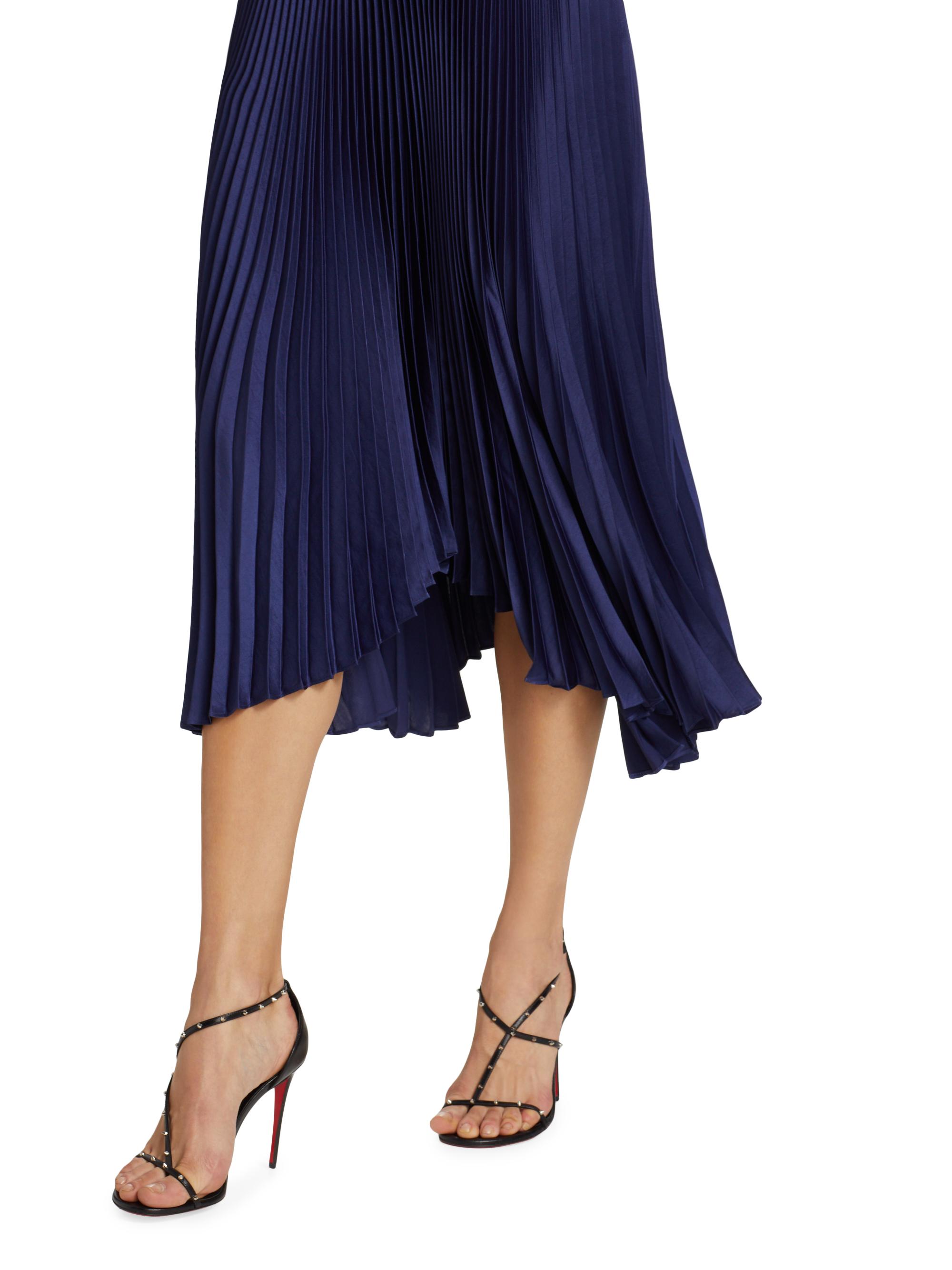 A.L.C. Women's Renzo II Pleated Midi-Dress - Riviera - Size 00