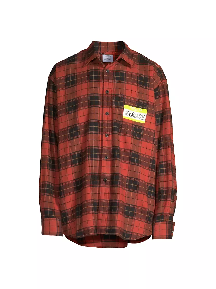My Name Is Vetements Flannel Shirt