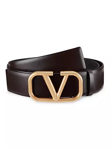 Designer Men's V-Buckle Leather Belt Men Luxury 1V Fashion Belt