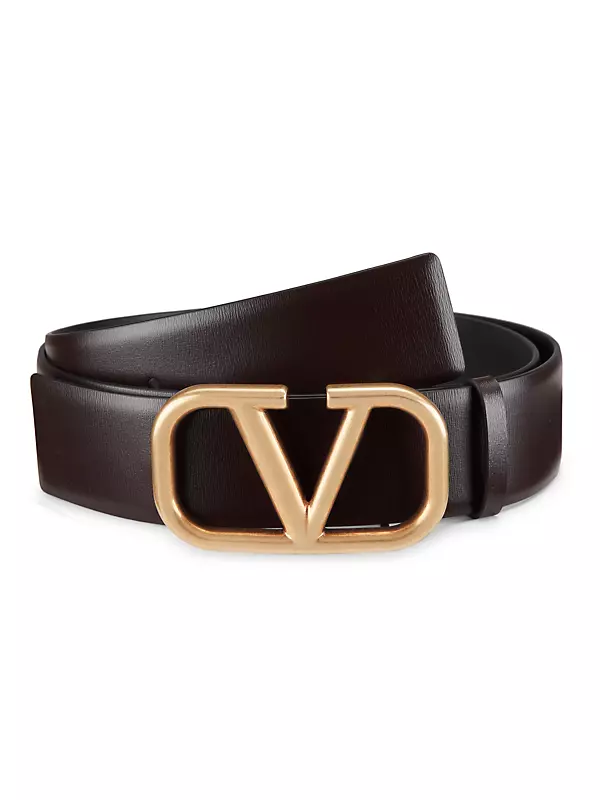 Valentino Garavani Women's Vlogo Buckle Belt - Brown - Belts