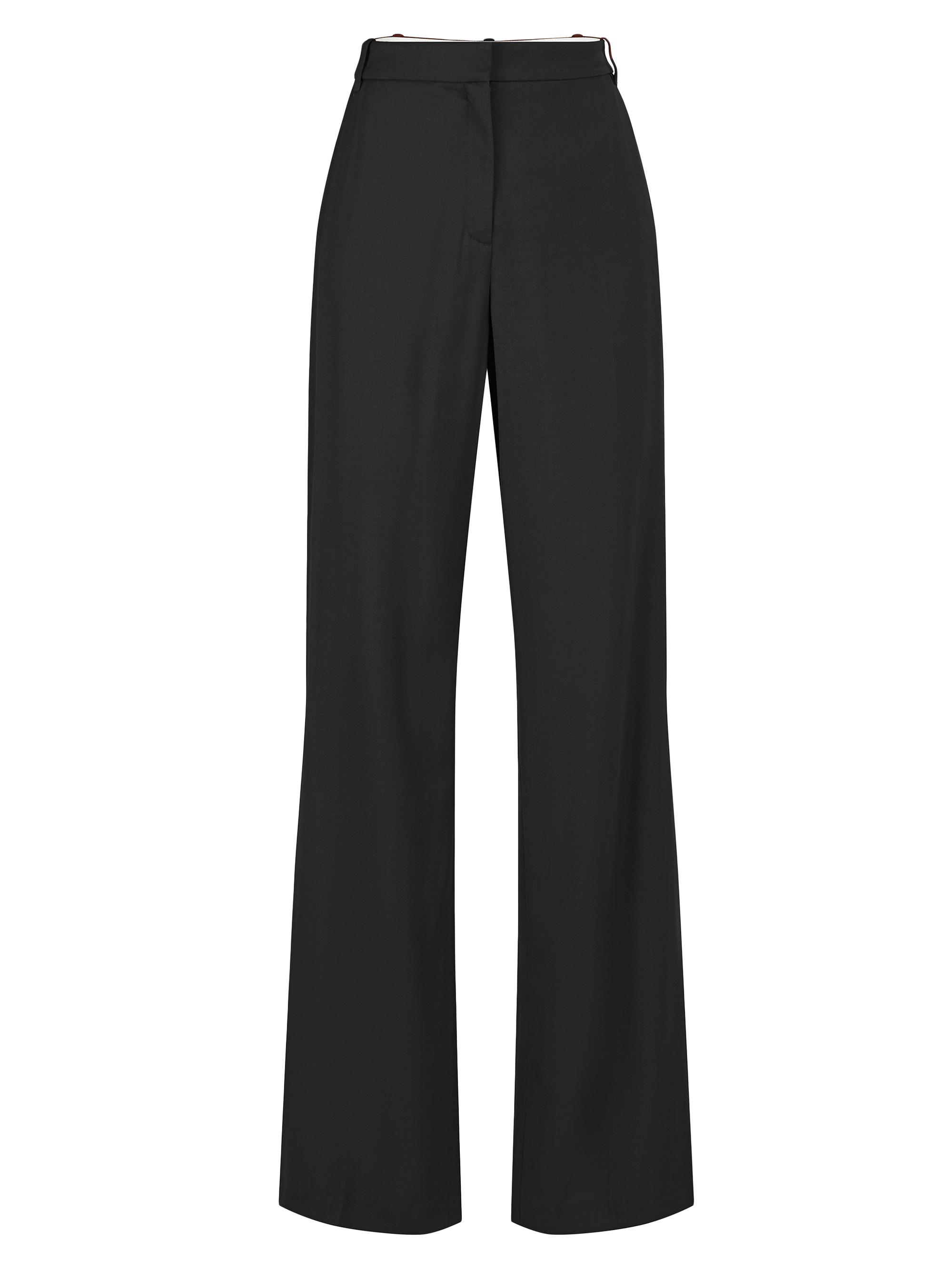Halston Women's Aubrie High-Rise Wide-Leg Trousers - Black