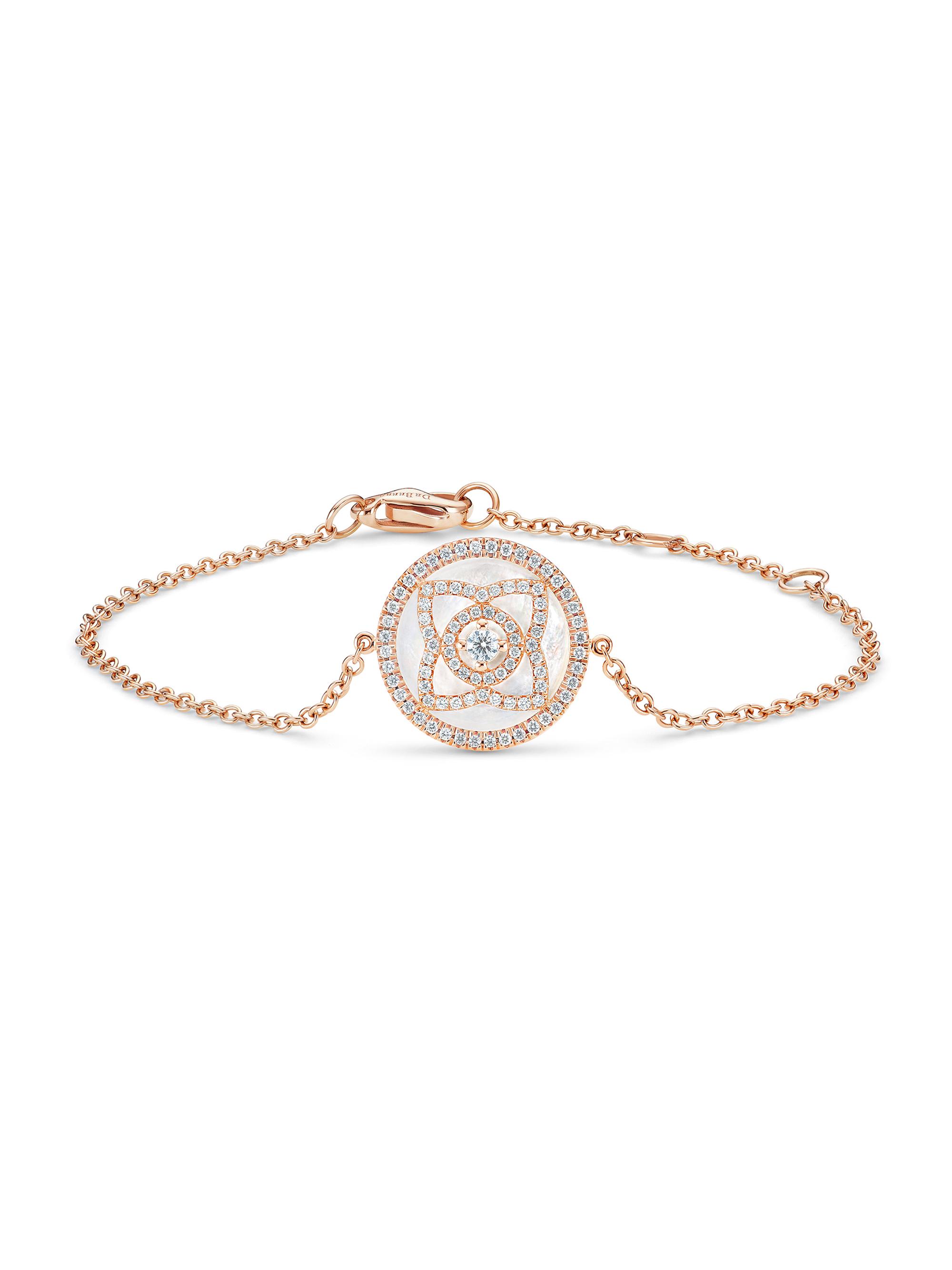 De Beers Jewellers Women's Enchanted Lotus 18K Rose Gold, Diamond, & Mother-Of-Pearl Bracelet - Rose Gold