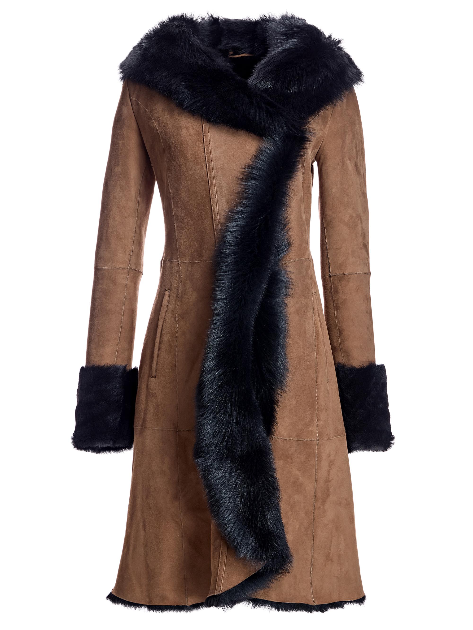 Maximilian Shearling Coat with Toscana Trim | Saks Fifth Avenue