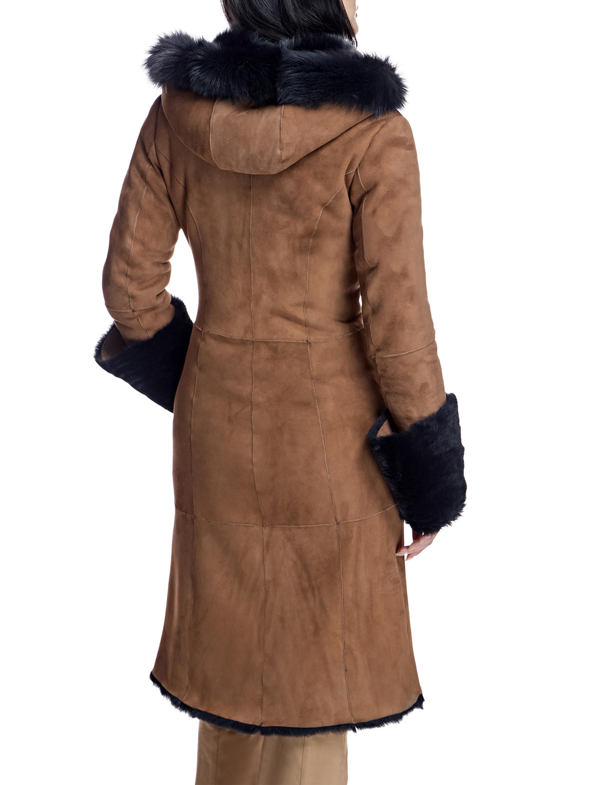 Maximilian Shearling Coat with Toscana Trim | Saks Fifth Avenue