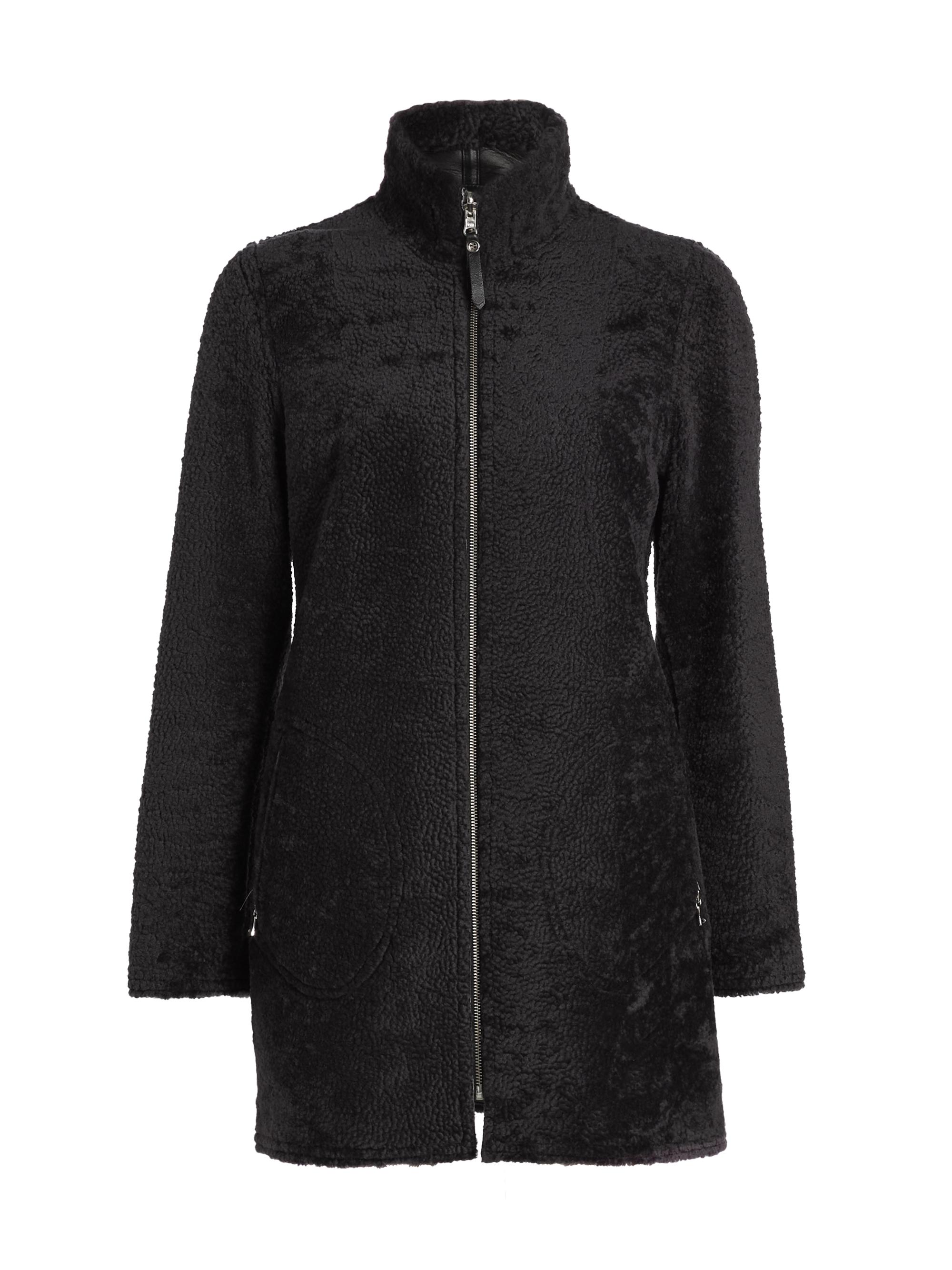 Maximilian Women's  Reversible Shearling Lamb Jacket - Anthracite