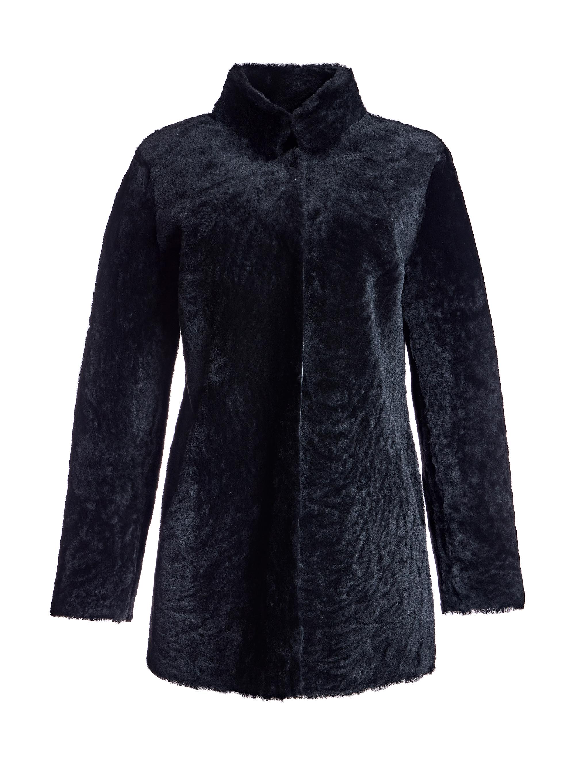 Gorski Reversible Textured Shearling Lamb Parka with Merinillo