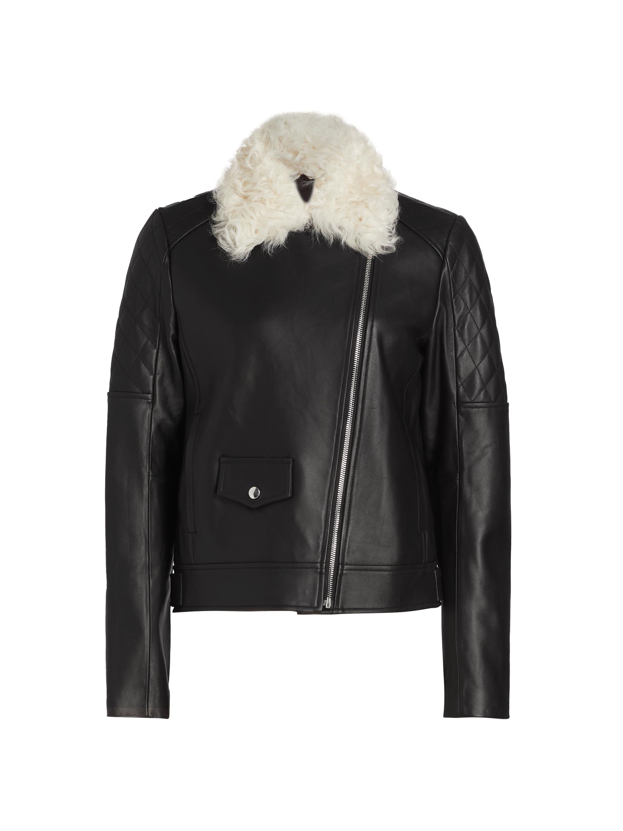 Maximilian Maximilian Shearling Collar Jacket | Saks Fifth Avenue