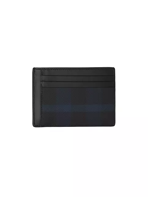 Burberry Men's Chase Check Card Holder w/ Money Clip