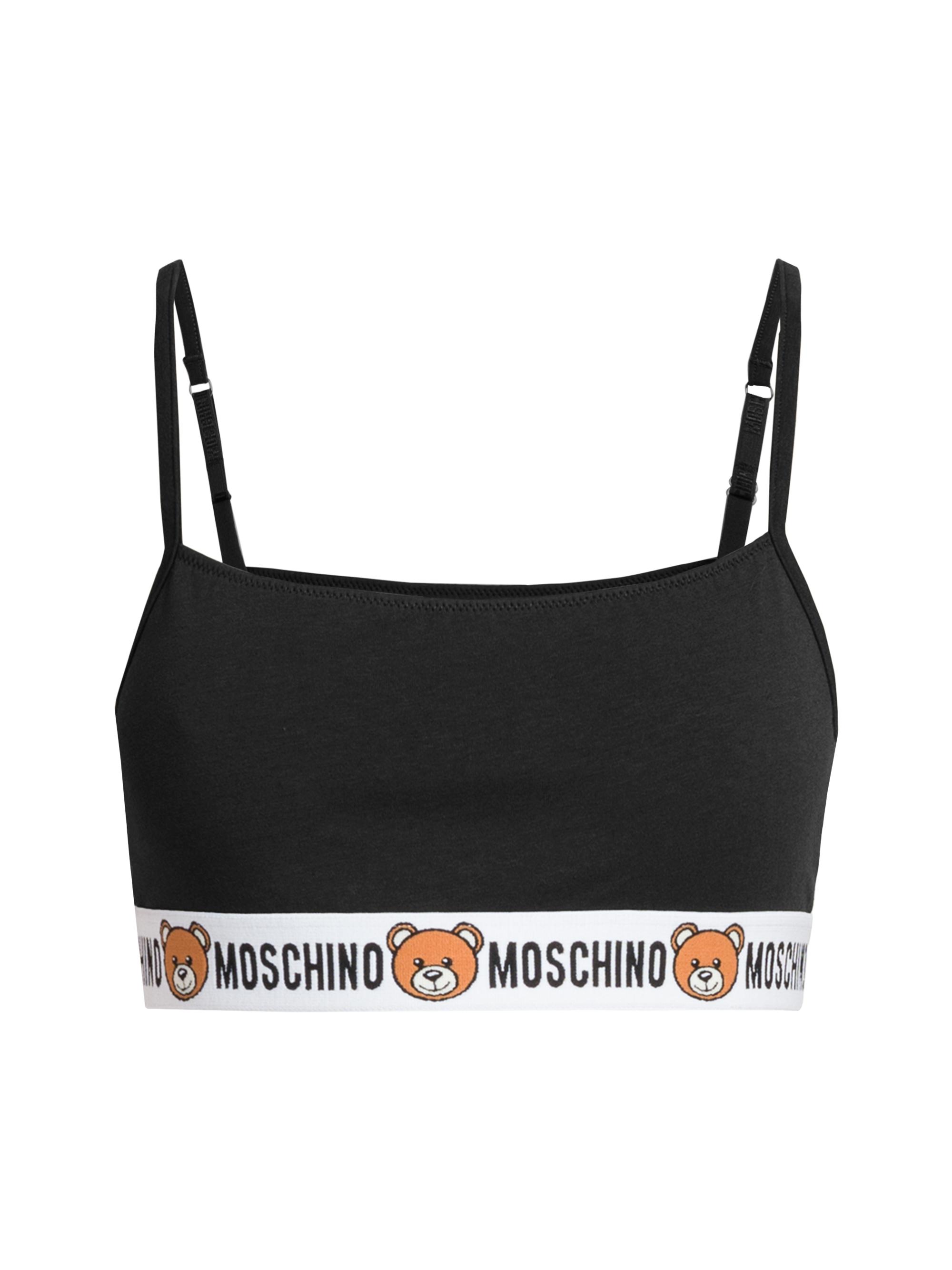 Moschino Women's Tape Underwear Sports Bra - Black
