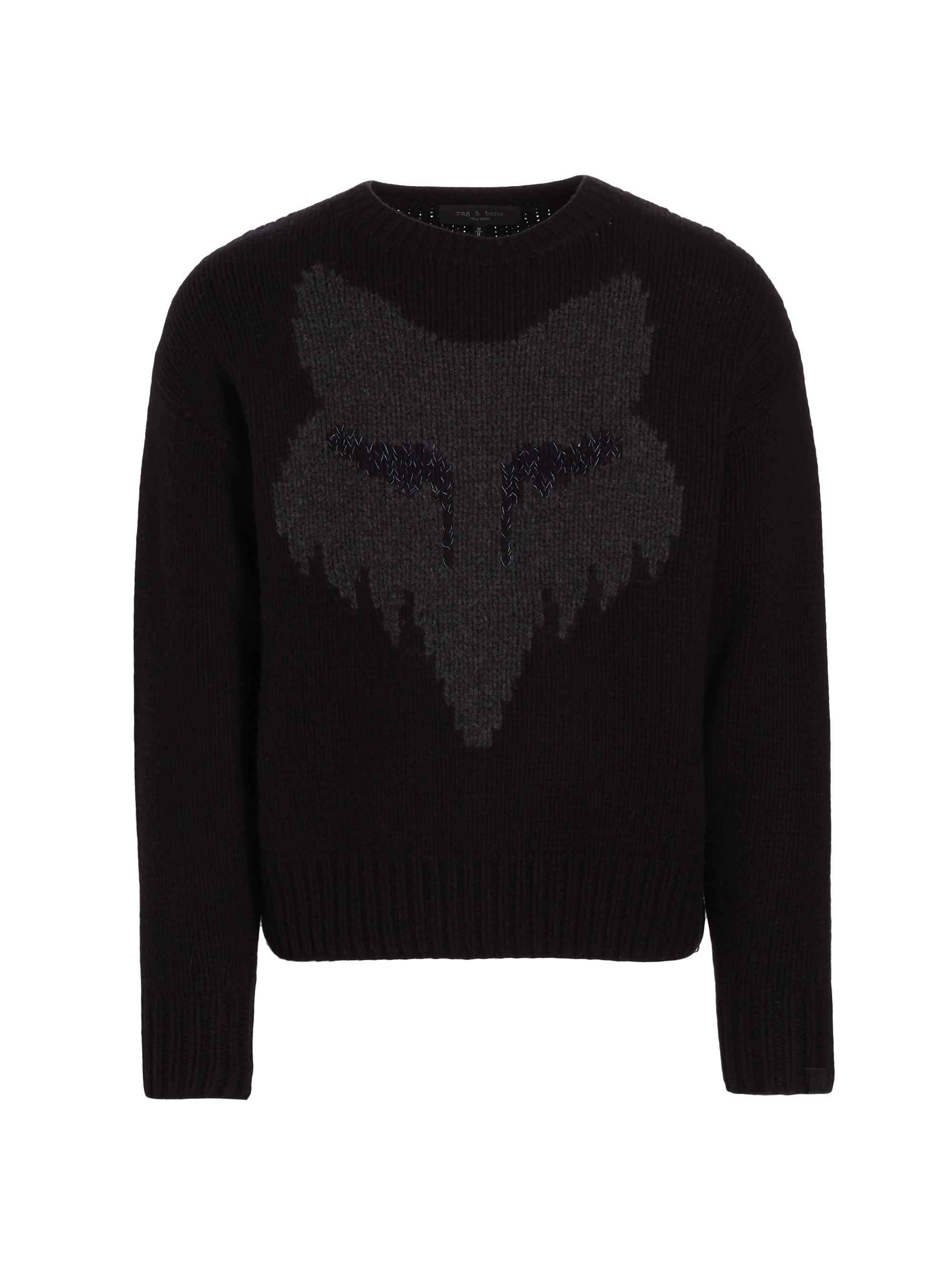 rag & bone Men's Fox Crewneck Sweater - Black