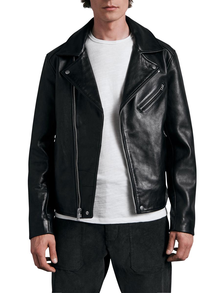 【Raucohouse】Fleece inside mustang leather jacket Ford Mustang 60 Years Men's Full Zip Hooded Fleece