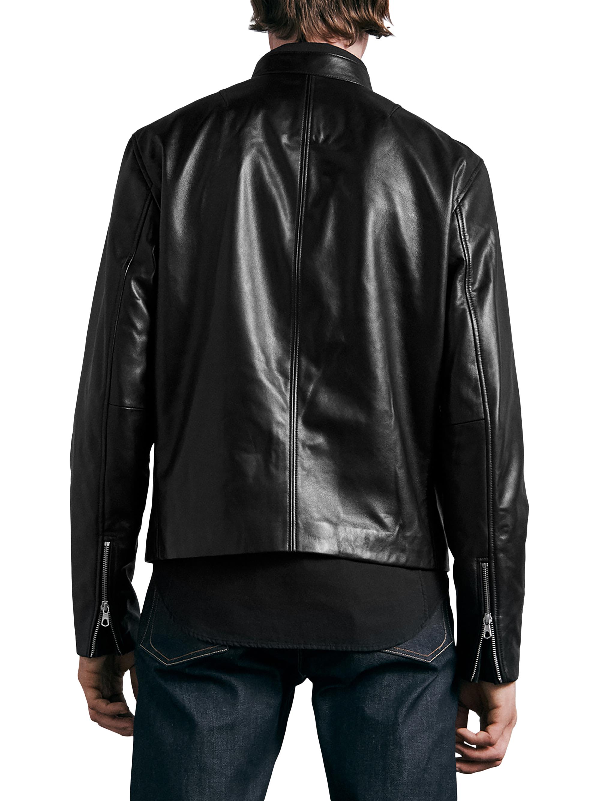 Shop rag & bone ICONS Archive Cafe Racer Leather Jacket | Saks 