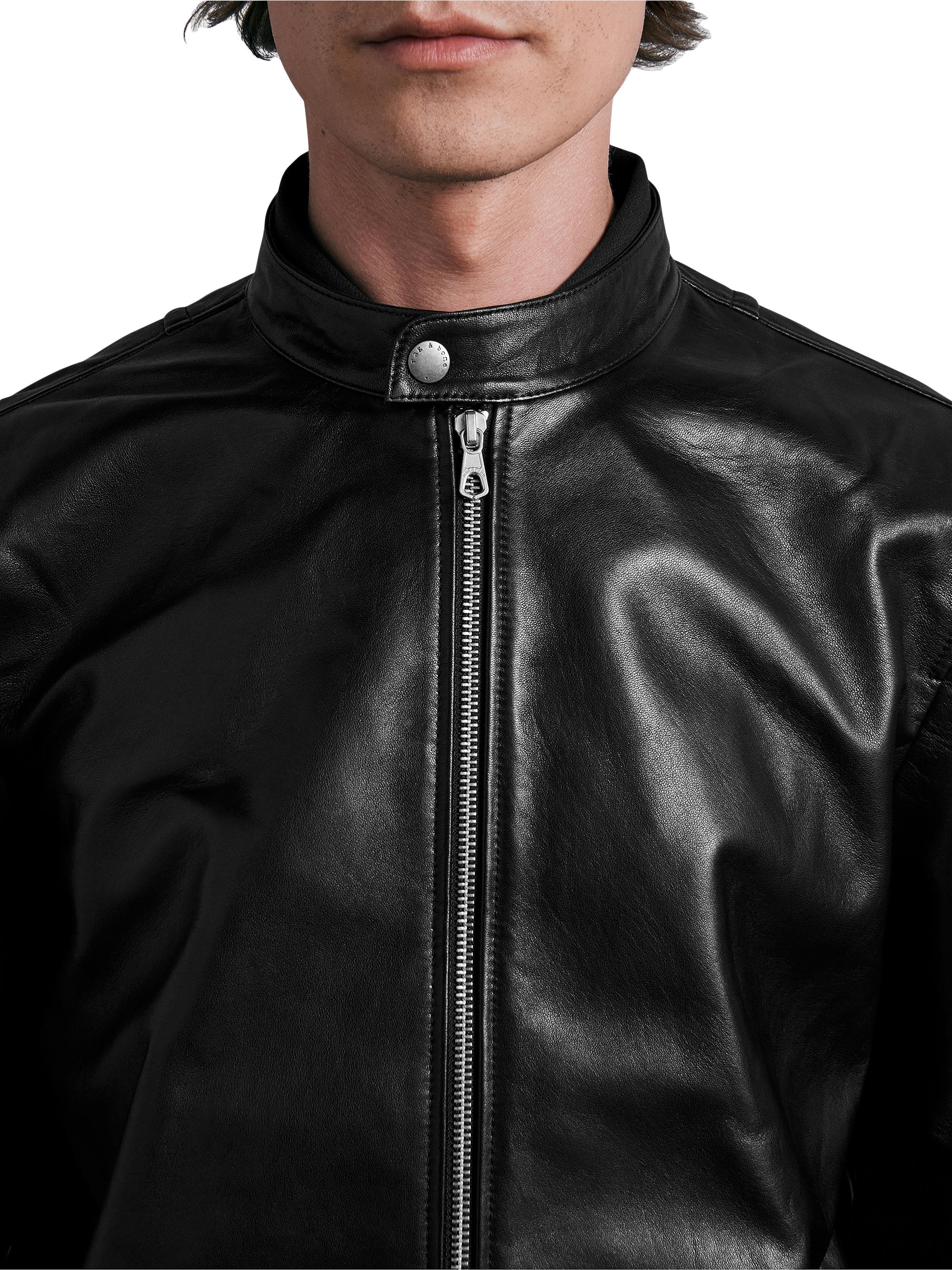 Shop rag & bone ICONS Archive Cafe Racer Leather Jacket | Saks 