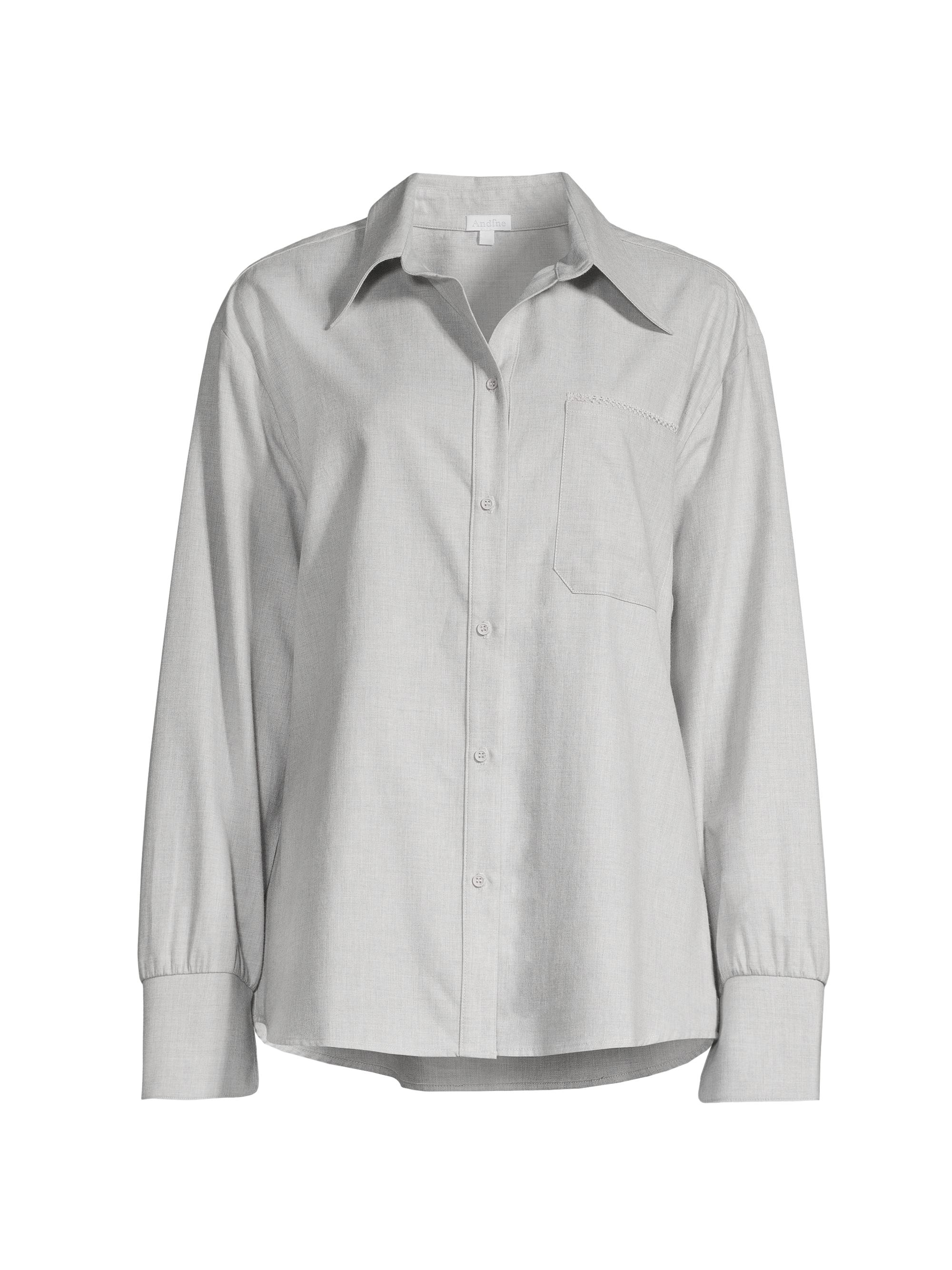 Andine Women's Essen Boyfriend Sleep Shirt - Grey