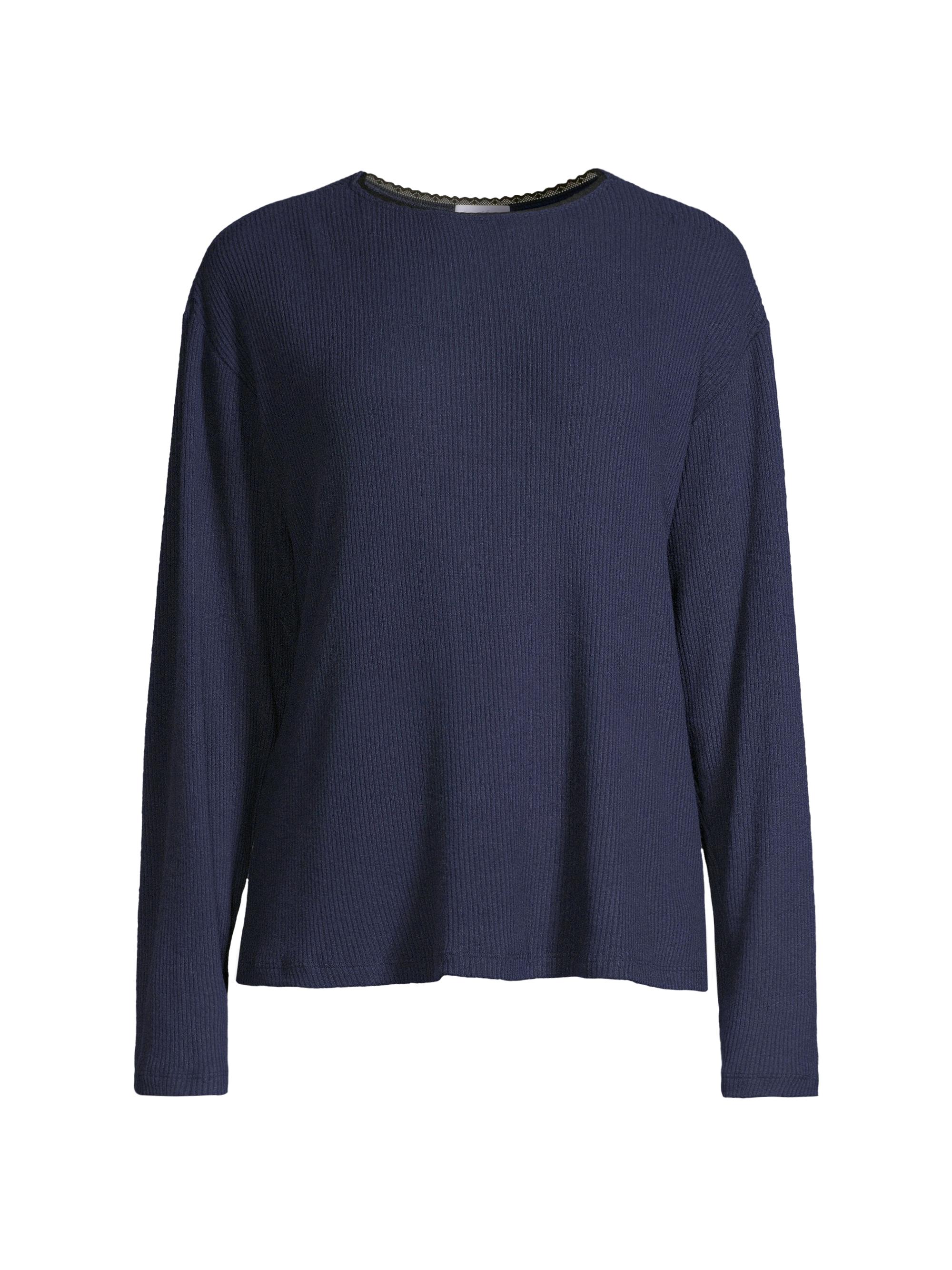 Andine Women's Seraphina Rib-Knit T-Shirt - Navy