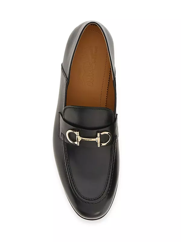 Shop FERRAGAMO Gin Slip-On Leather Loafers | Saks Fifth Avenue