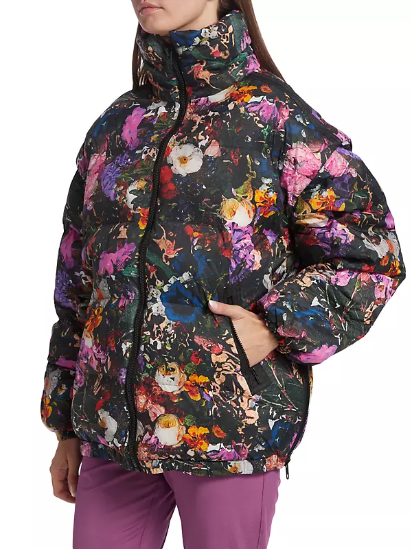 Metallic Monogram Flowers Reversible Puffer Jacket - Women - Ready-to-Wear