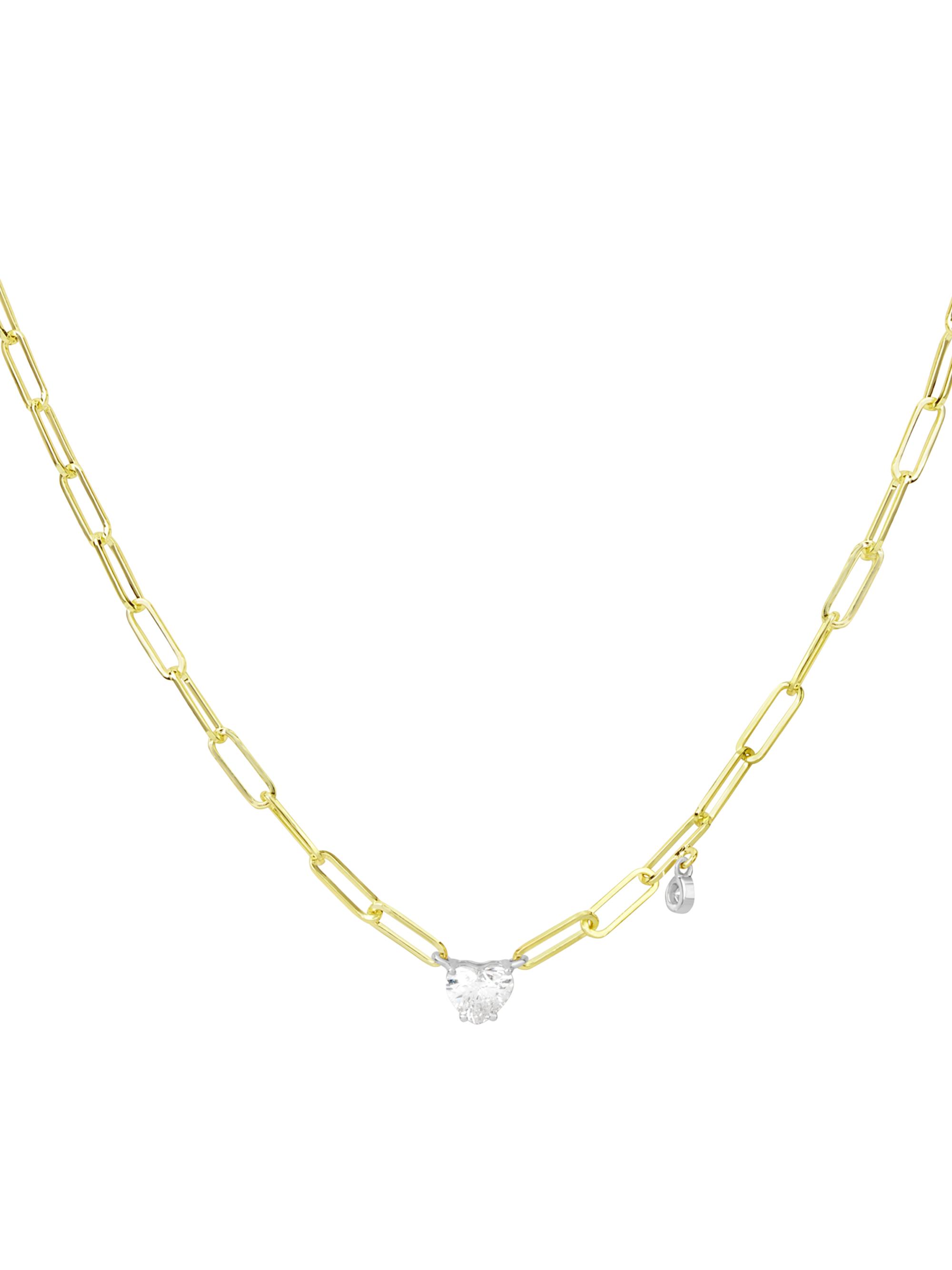 Meira T Women's 14K Yellow Gold & Diamond Paper Clip Necklace - Yellow Gold