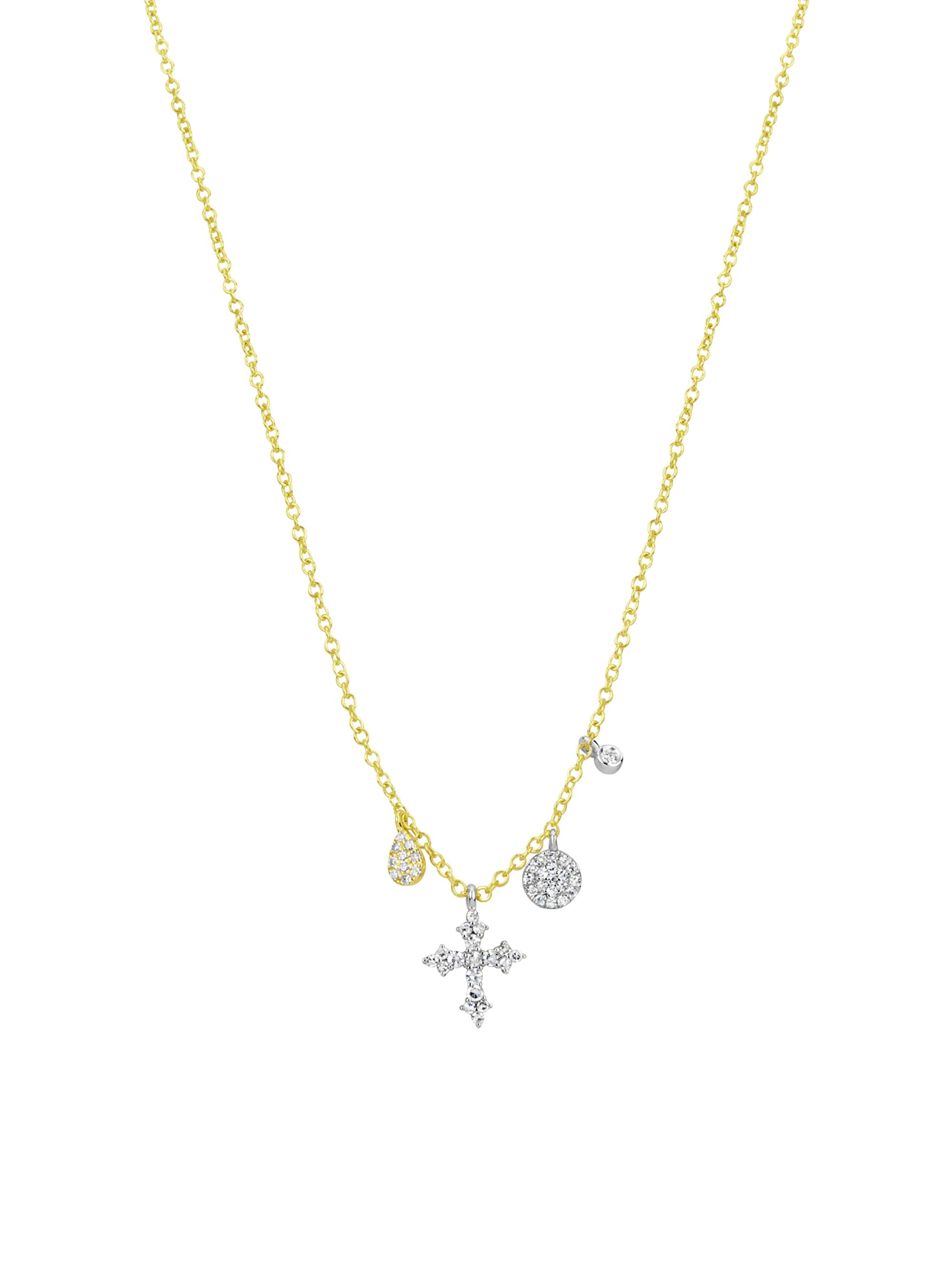 Meira T Women's 14K Yellow Gold & Diamond Multi-Charm Necklace - Yellow Gold